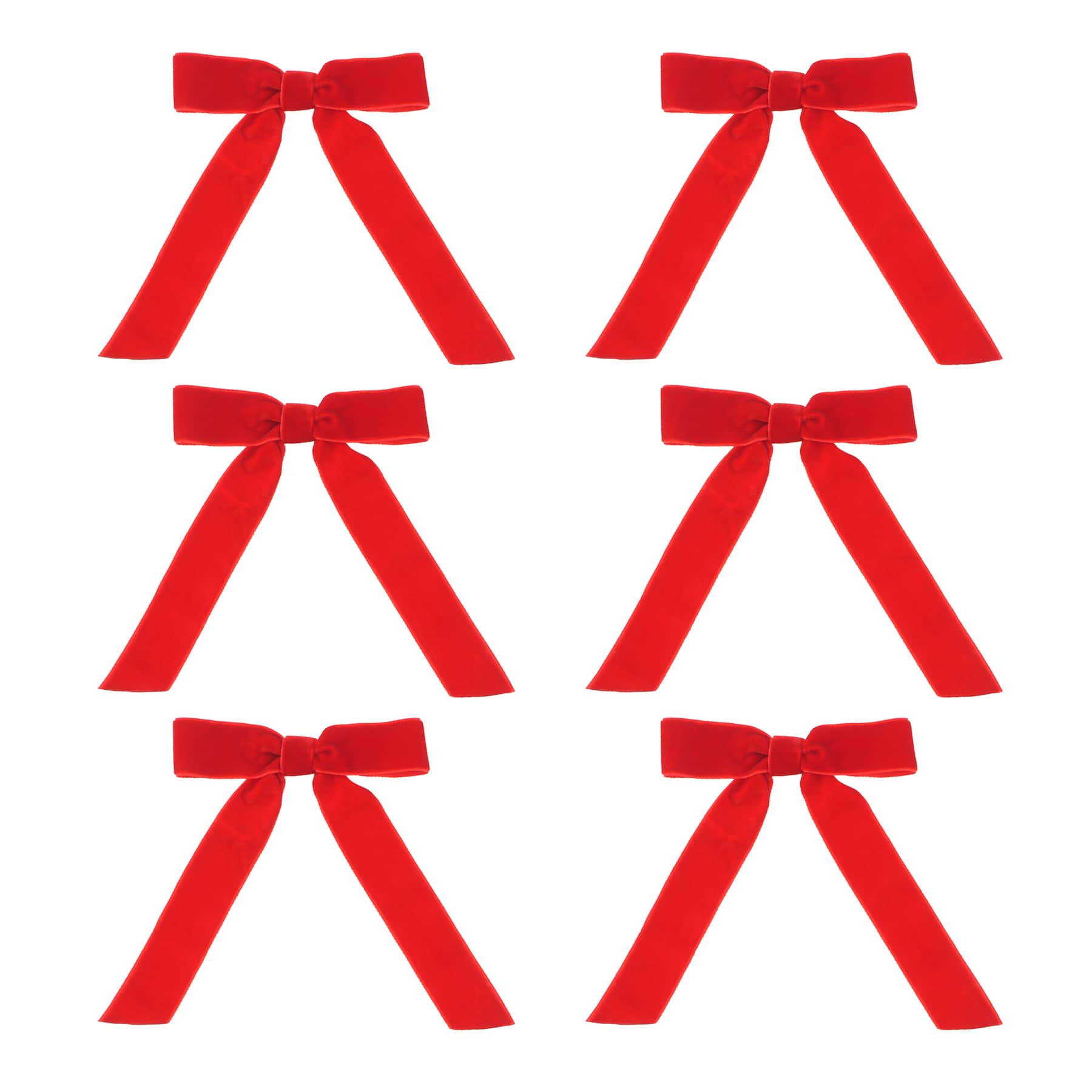 6&#x22; Velvet Tree Bows, 6ct. by Celebrate It&#xAE;