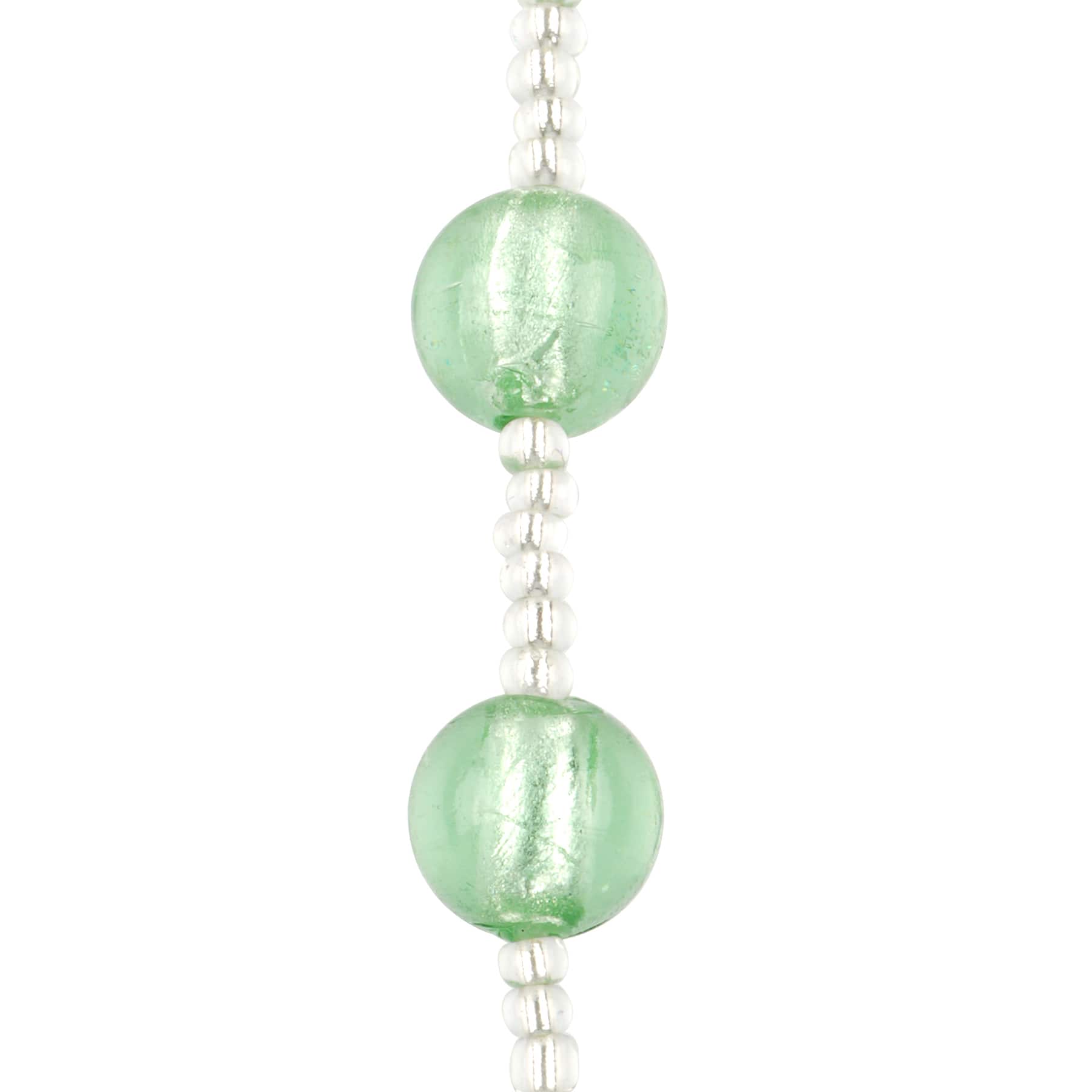 12 Pack: Green Lampwork Glass Round Beads by Bead Landing™