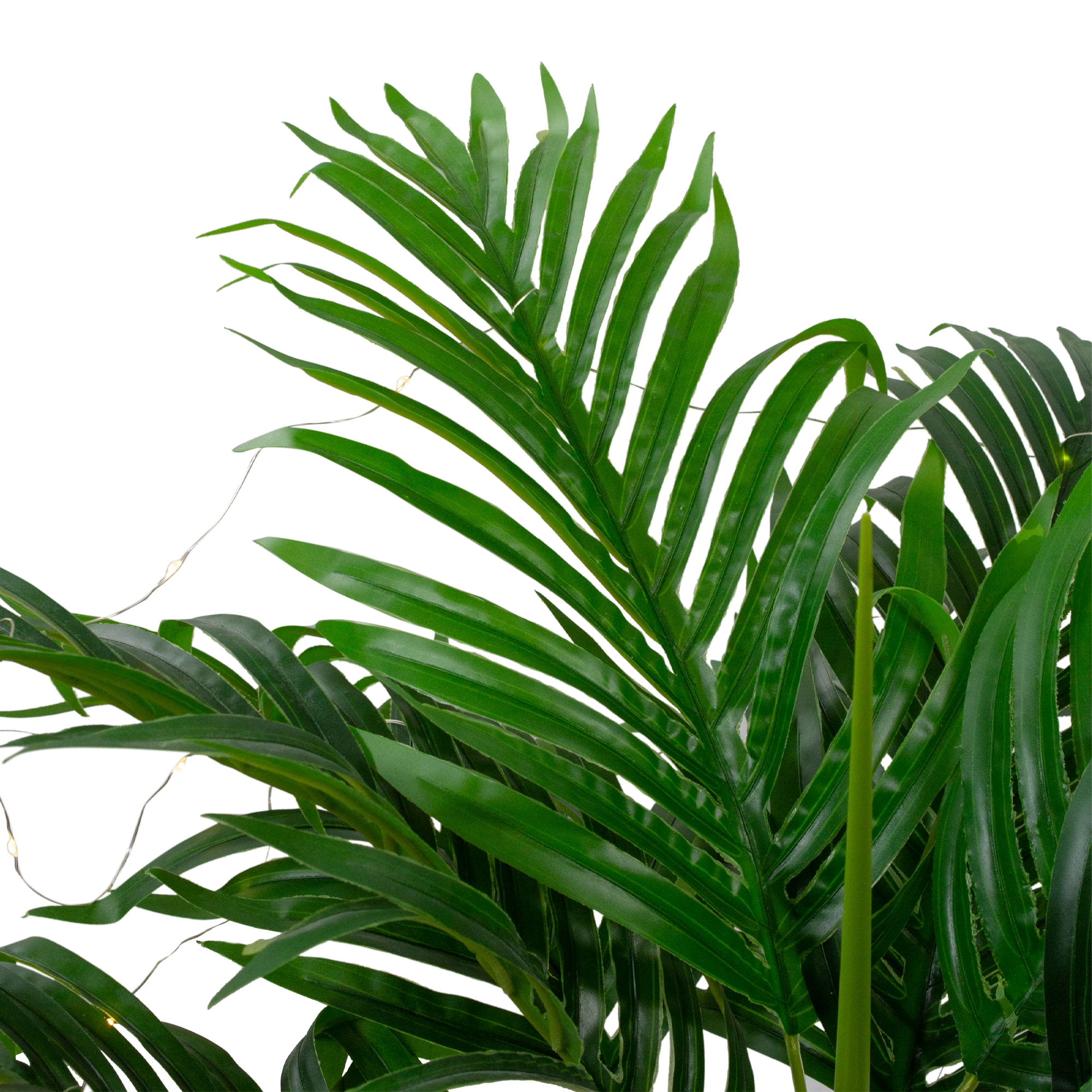 38" LED Lighted Potted Artificial Palm Plant