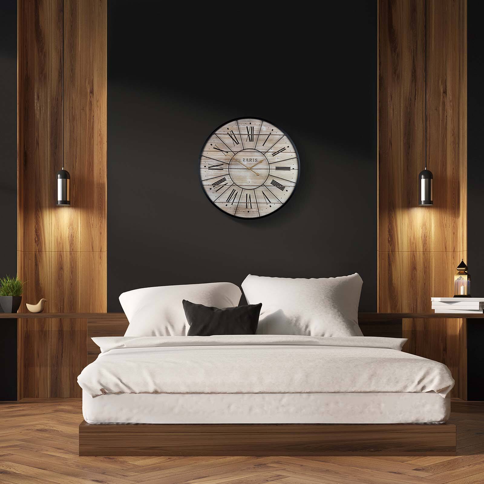 Sorbus&#xAE; 24&#x22; Paris Wood Roman Numeral Clock