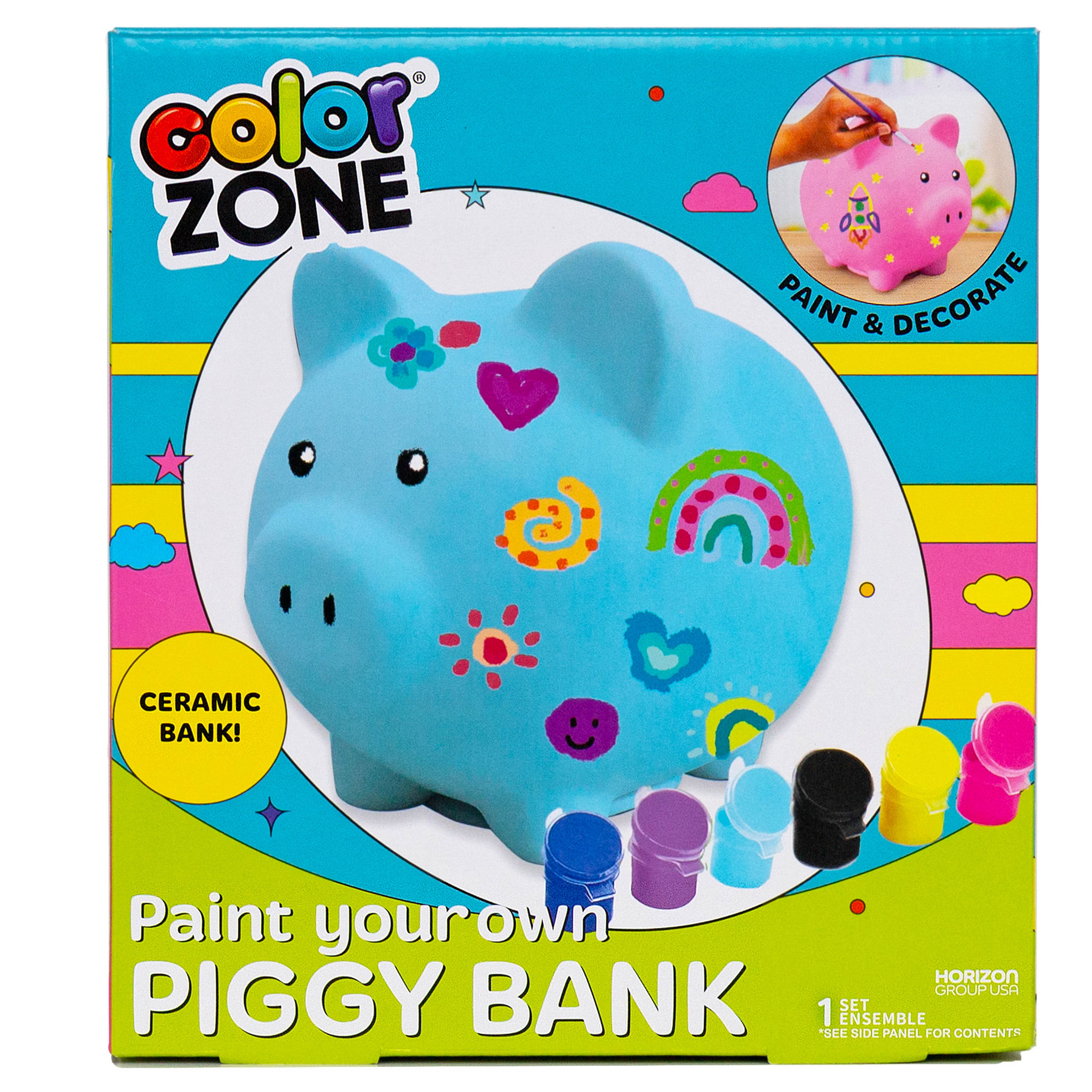 Color Zone® Paint Your Own Piggy Bank