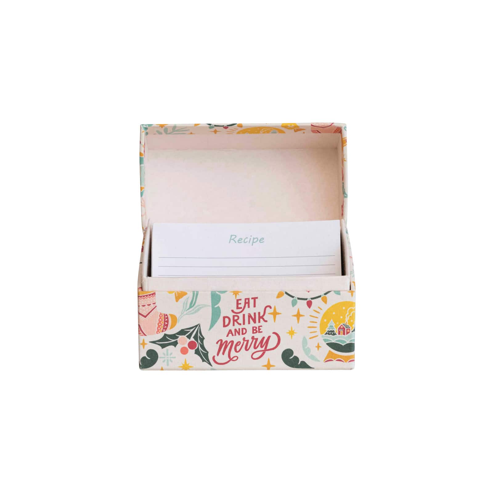 Hello Honey&#xAE; Handmade Recycled Paper Recipe Box with 36 Recipe Cards