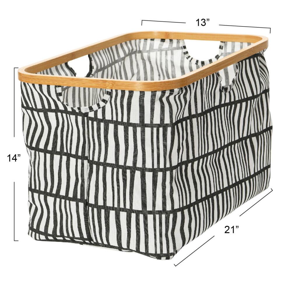 Household Essentials Krush Bamboo Rimmed Basket