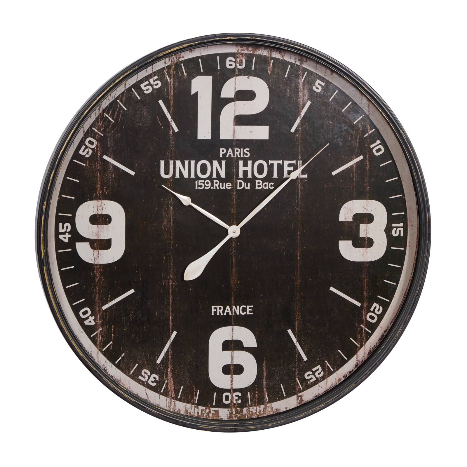 Black Speedometer Style Round Metal Wall Clock