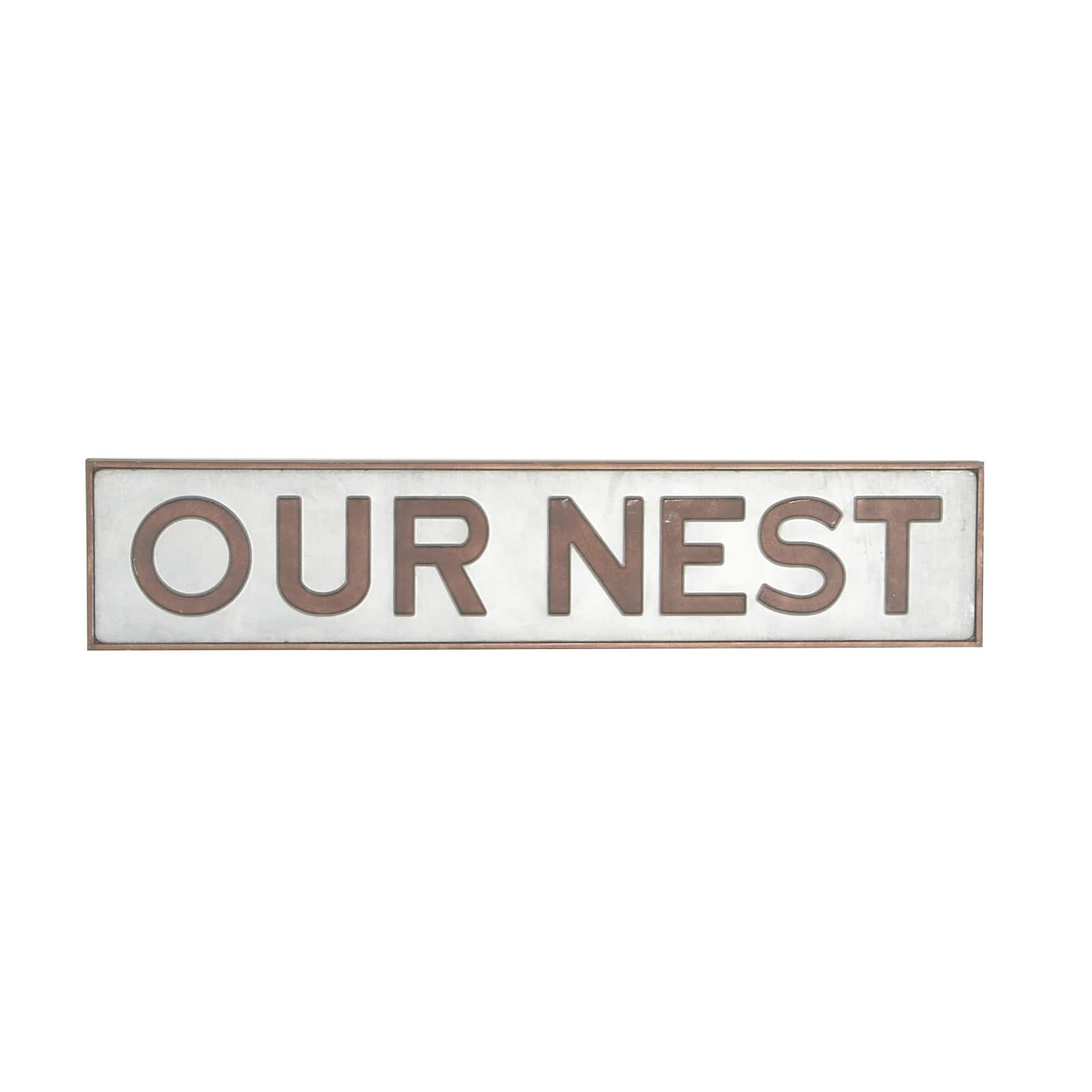 36&#x22; Gray Farmhouse Metal Wall Sign