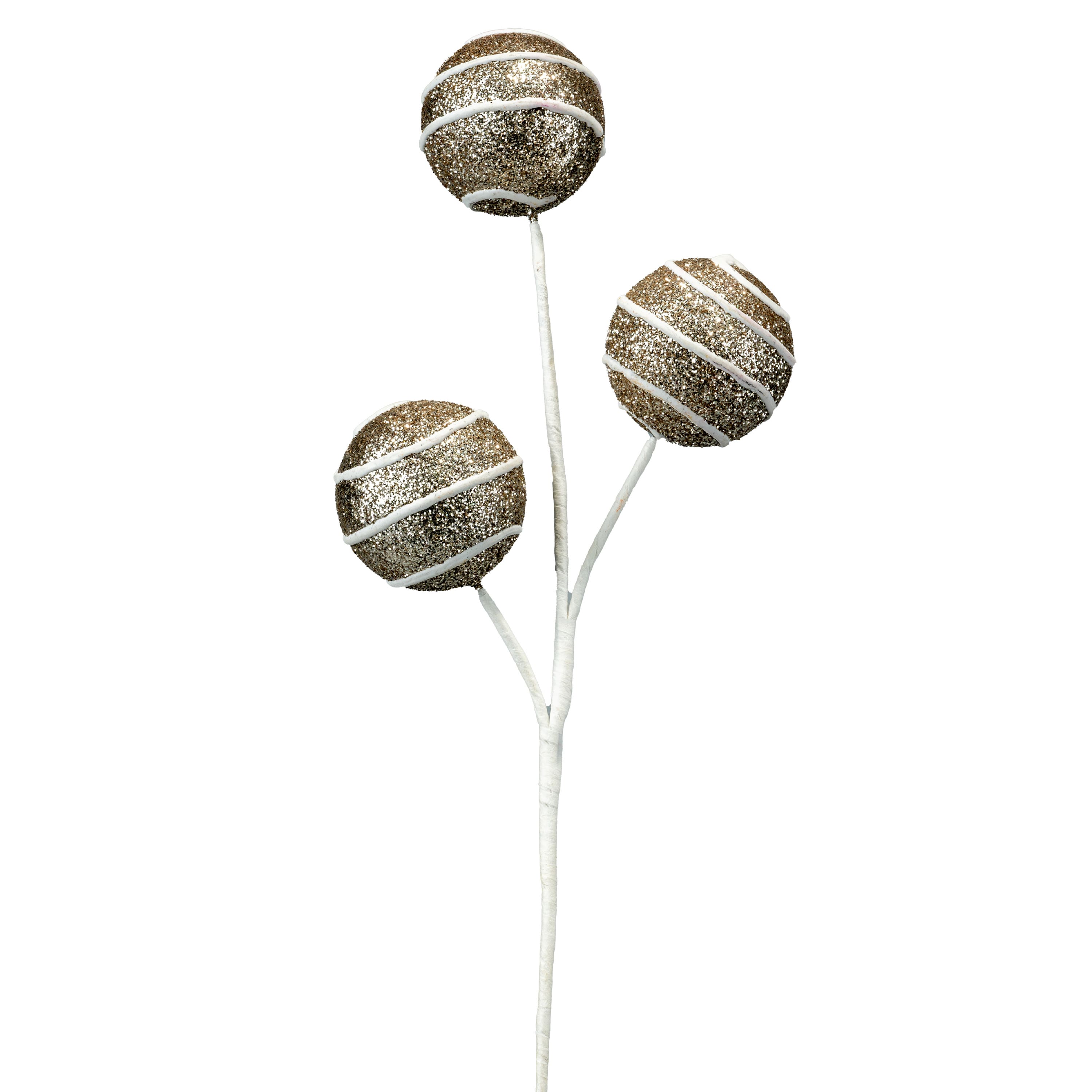11.75&#x22; Champagne Glitter Ball Pick by Ashland&#xAE;