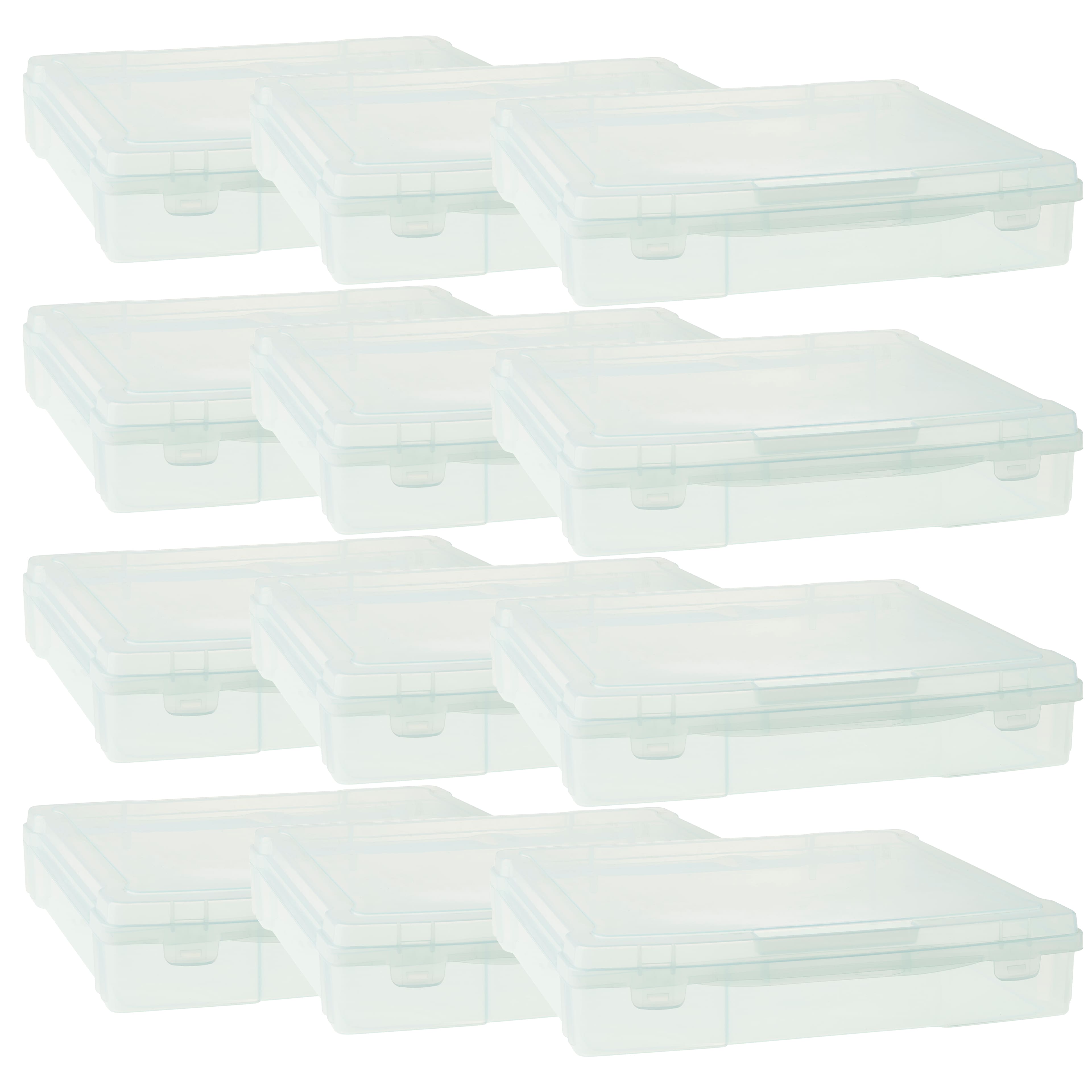 12” x 12” Plastic Scrapbook Storage Case by Simply Tidy- Portable Case for  Documents, Papers, Sewing, Crafts - Bulk 12 Pack