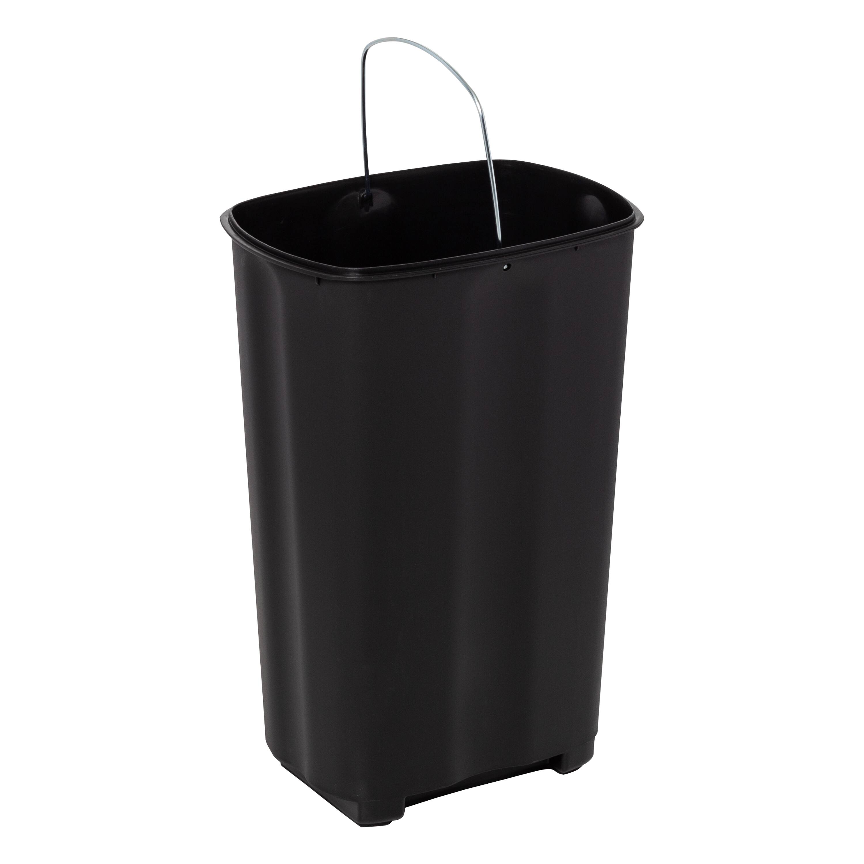 40L Rectangular Stainless Steel Step Trash Can With Lid