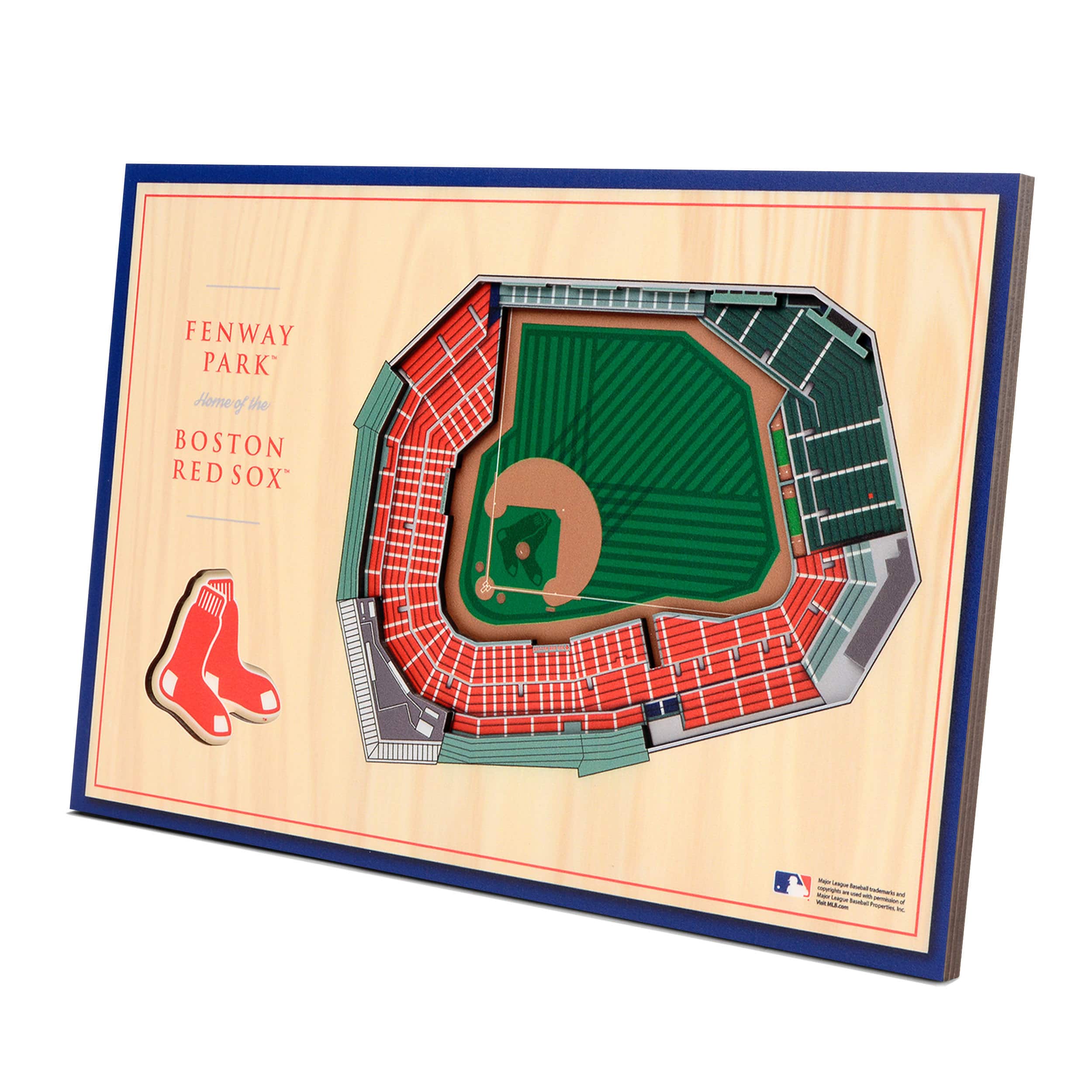 Officially Licensed MLB Logo Series Desk Pad - Boston Red Sox