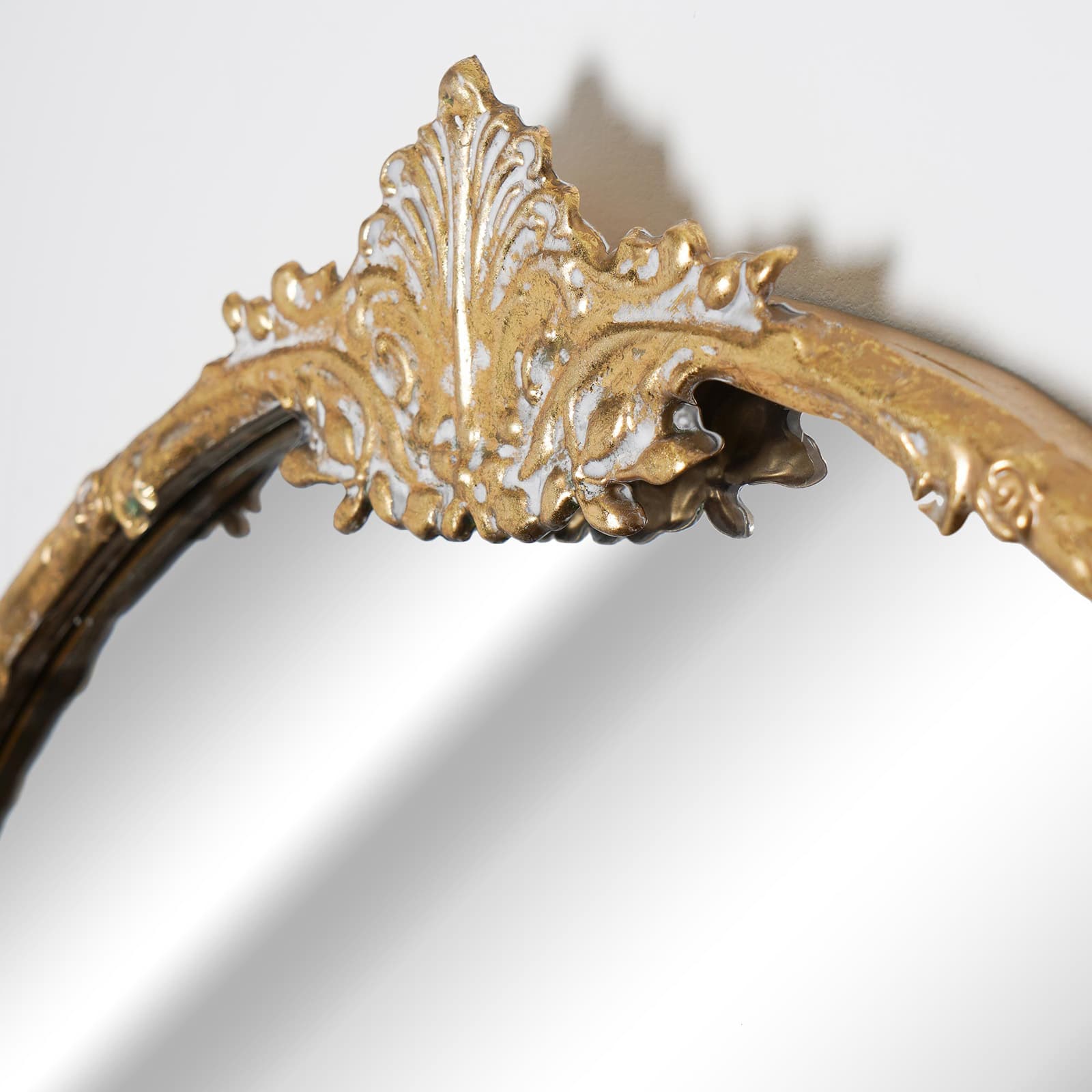 Head West 24&#x22; Vintage Ornate Round Gold Metal Frame Mirror