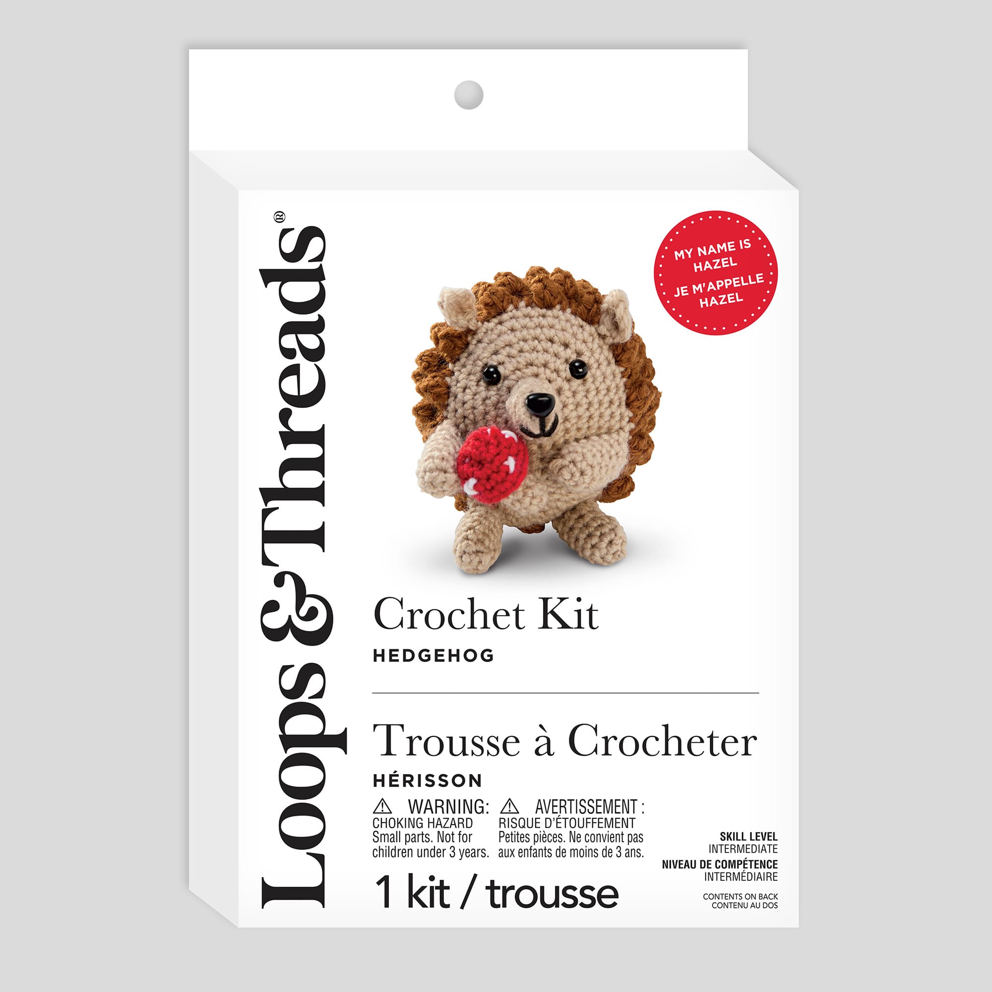 Intermediate Hedgehog Amigurumi Crochet Kit by Loops &#x26; Threads&#xAE;