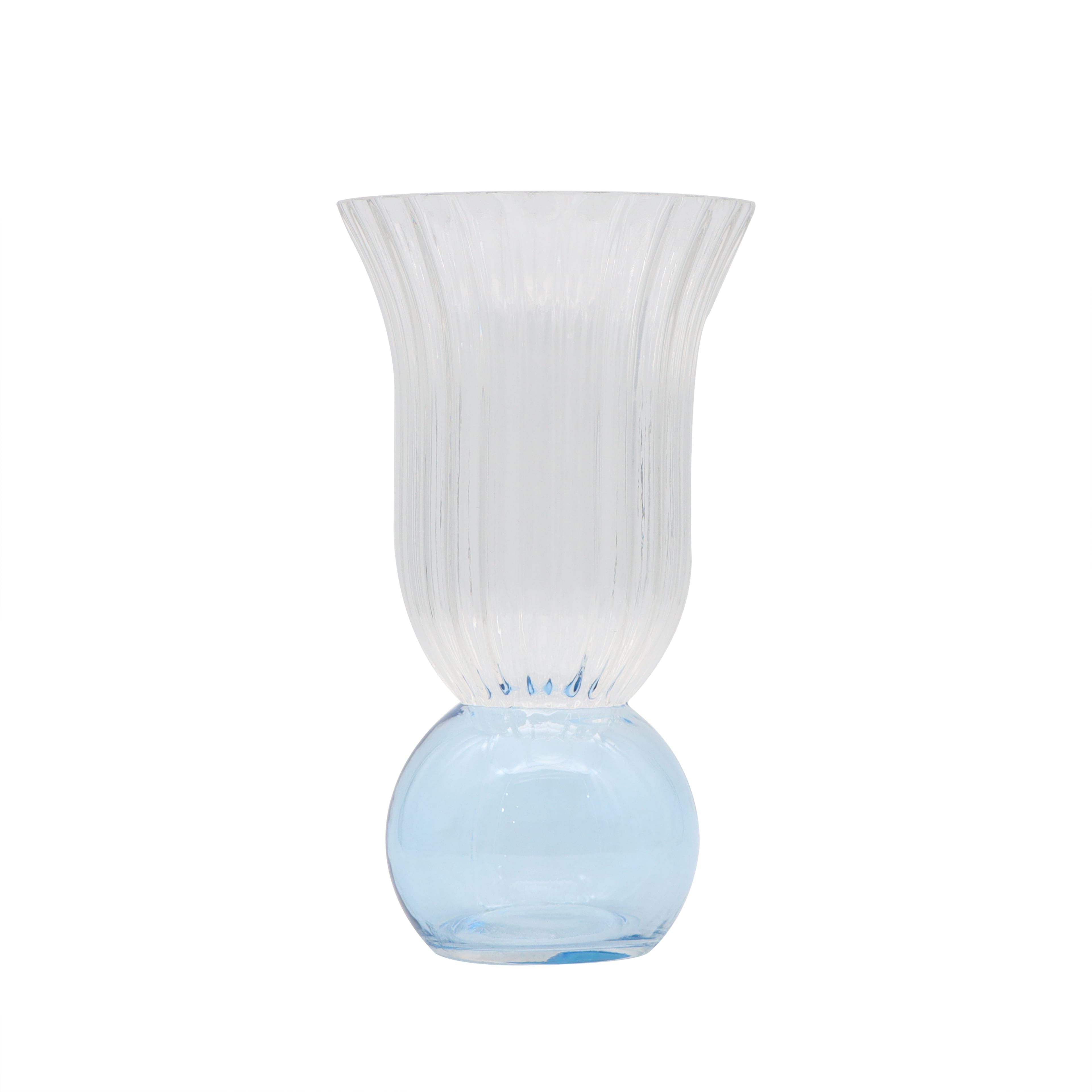 8.5" Blue Ball Glass Vase by Ashland®