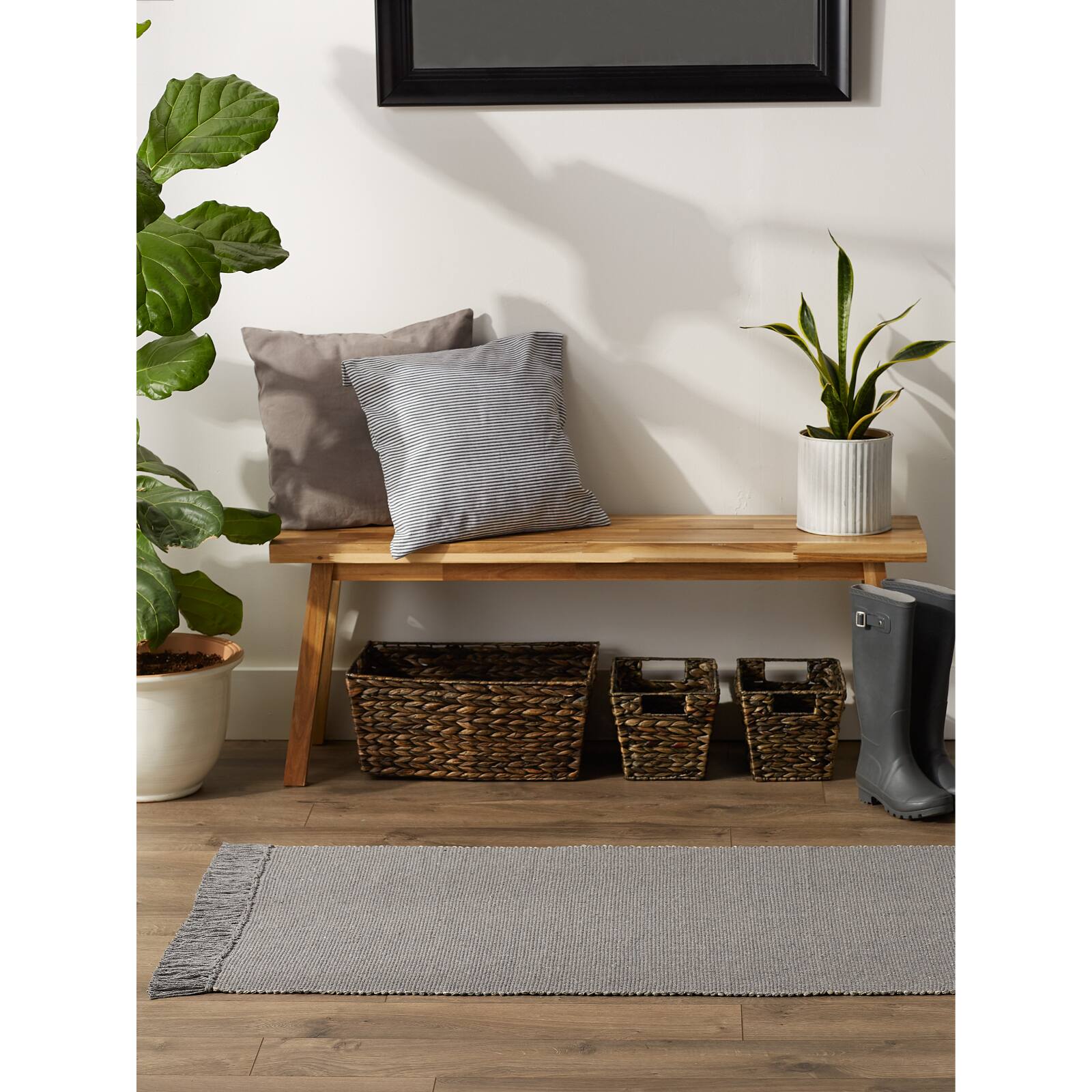 DII&#xAE; 2-Tone Ribbed Rug, 2.5ft. x 6ft.