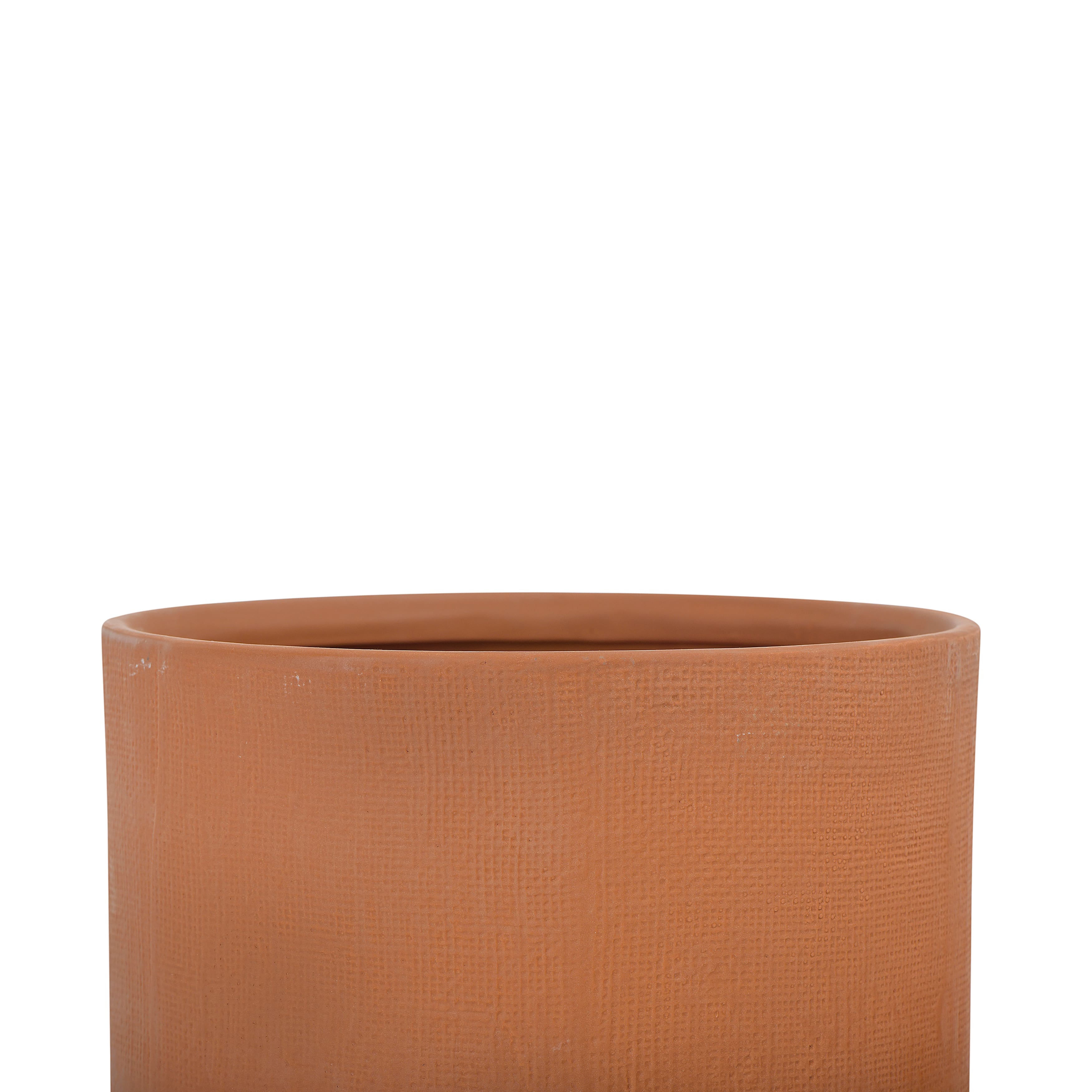 Hello Honey&#xAE; Stoneware Planters with Embossed Cross Hatch Texture Set