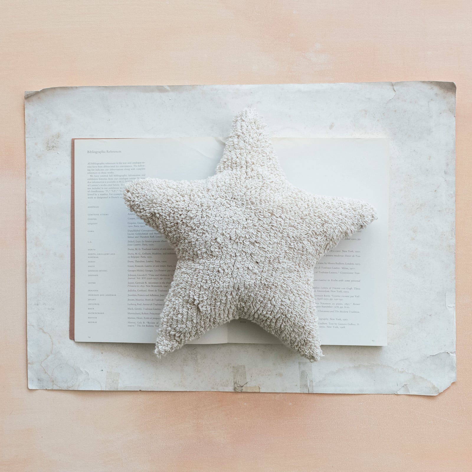 Hello Honey&#xAE; 15&#x22; Natural Tufted Star-Shaped Throw Pillow