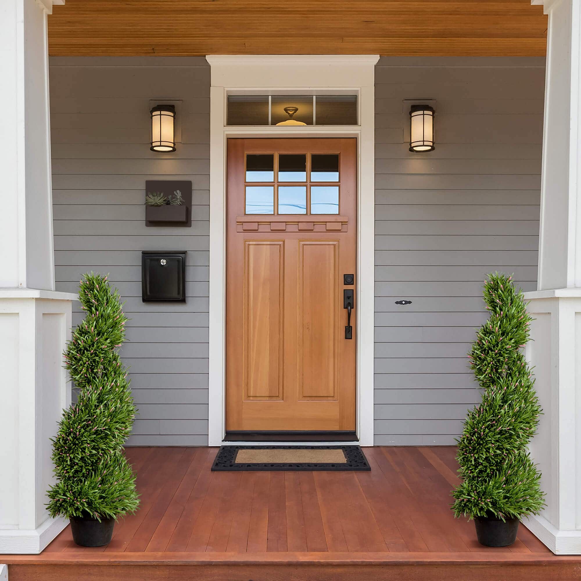 3ft. UV Resistant Artificial Rosemary Spiral Topiary Tree (Indoor/Outdoor)