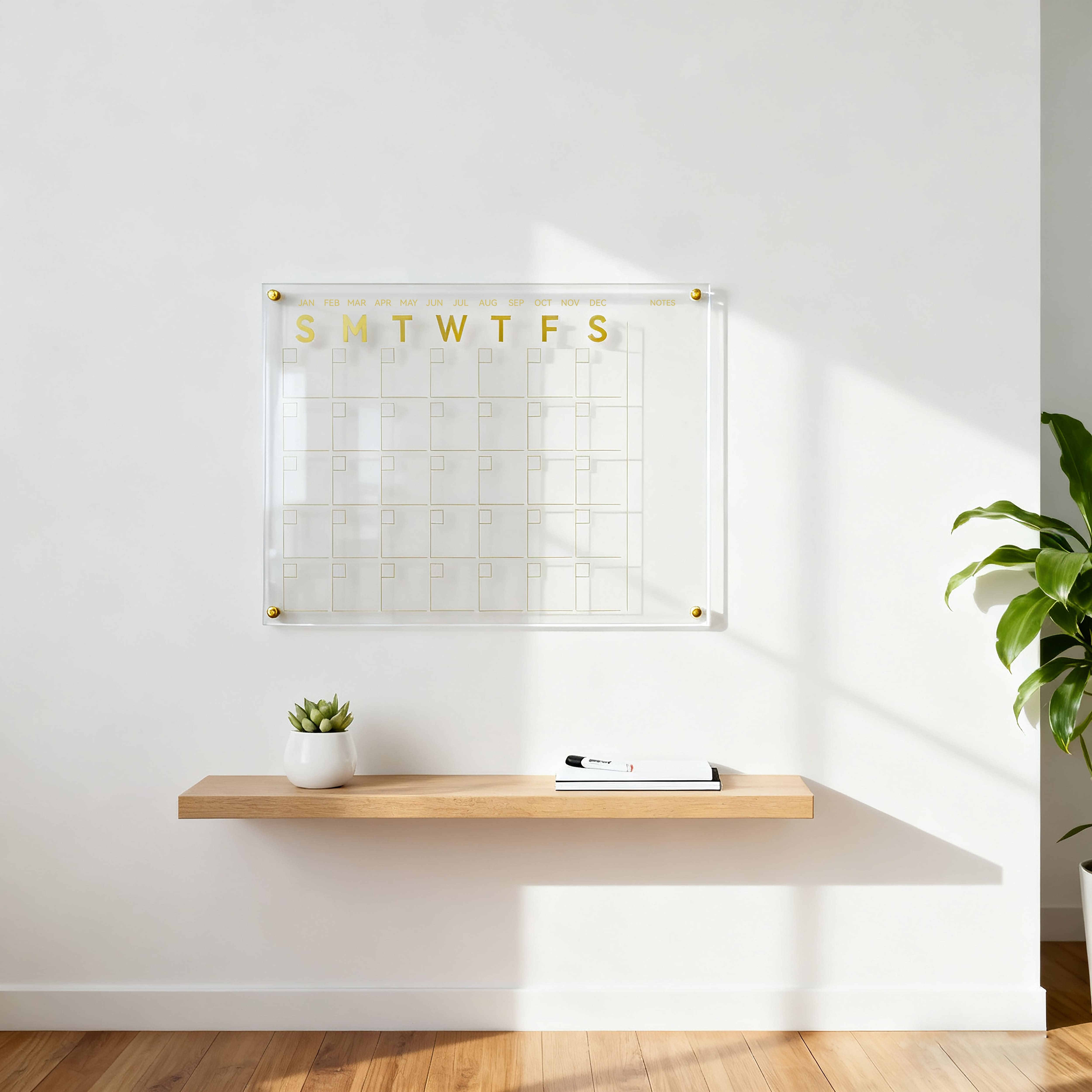 24" x 18" Clear Acrylic Dry Erase Calendar by Ashland®