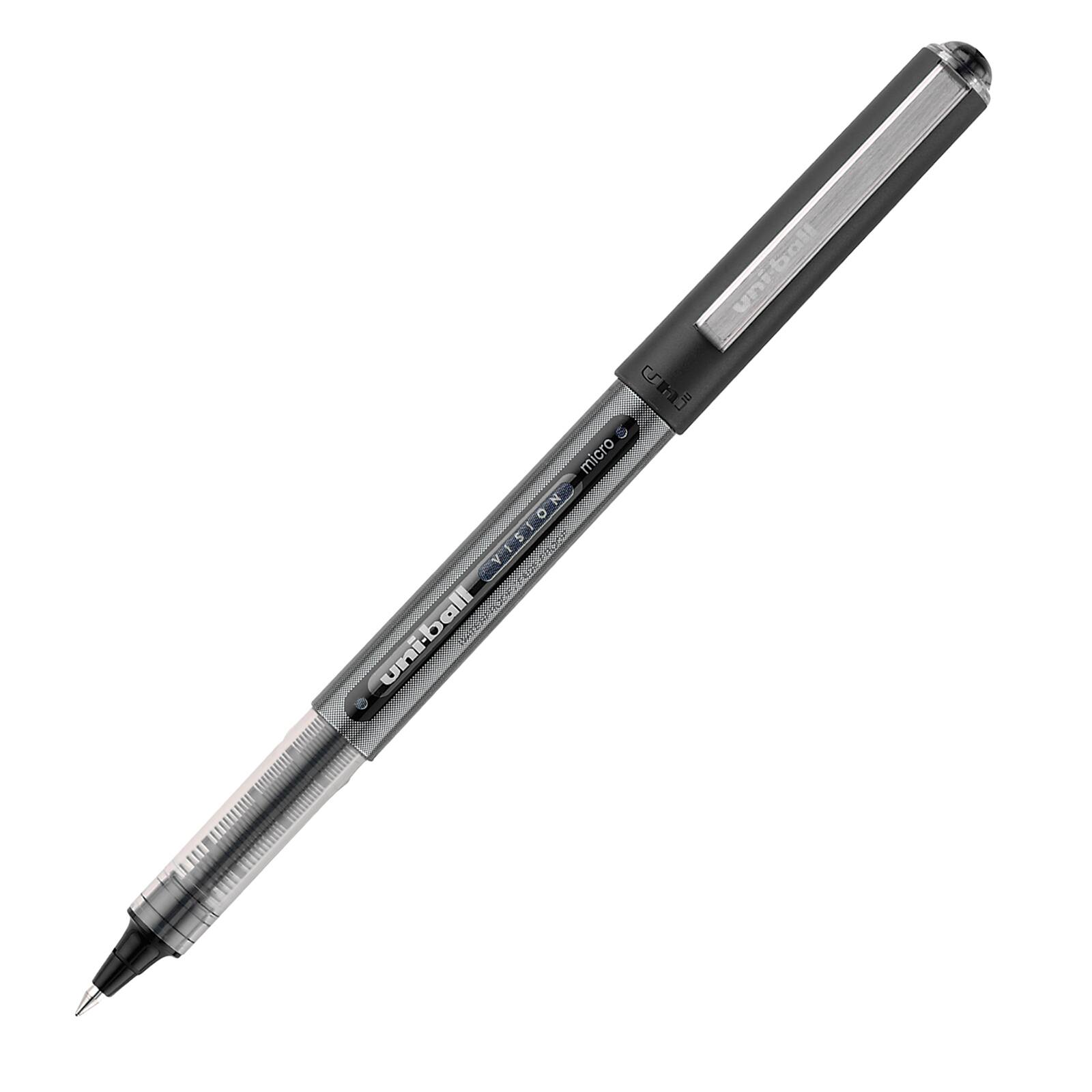 Vision&#x2122; Black Micro Point Roller Ball Pen, 6ct.