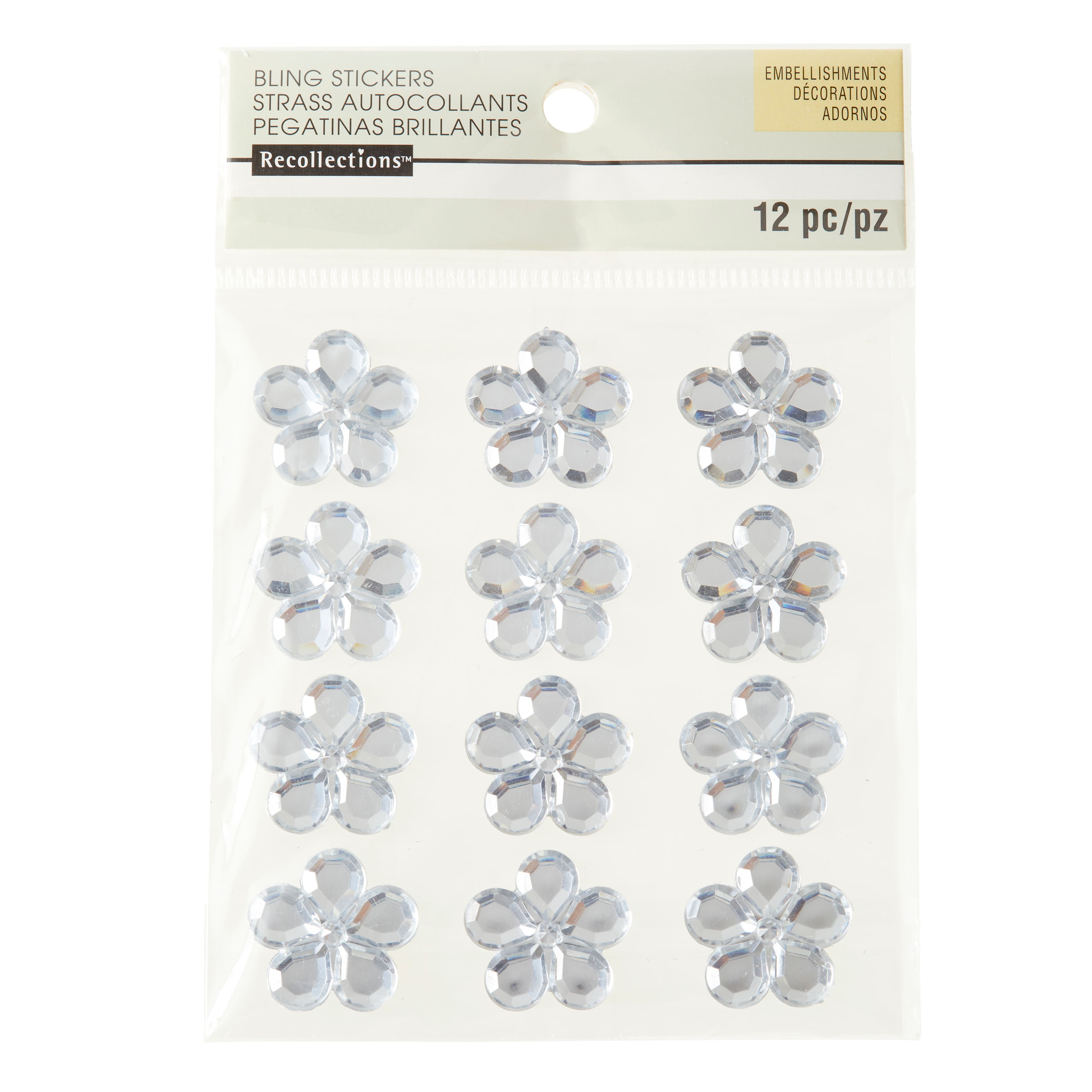 Clear Flower Rhinestone Stickers by Recollections&#x2122;