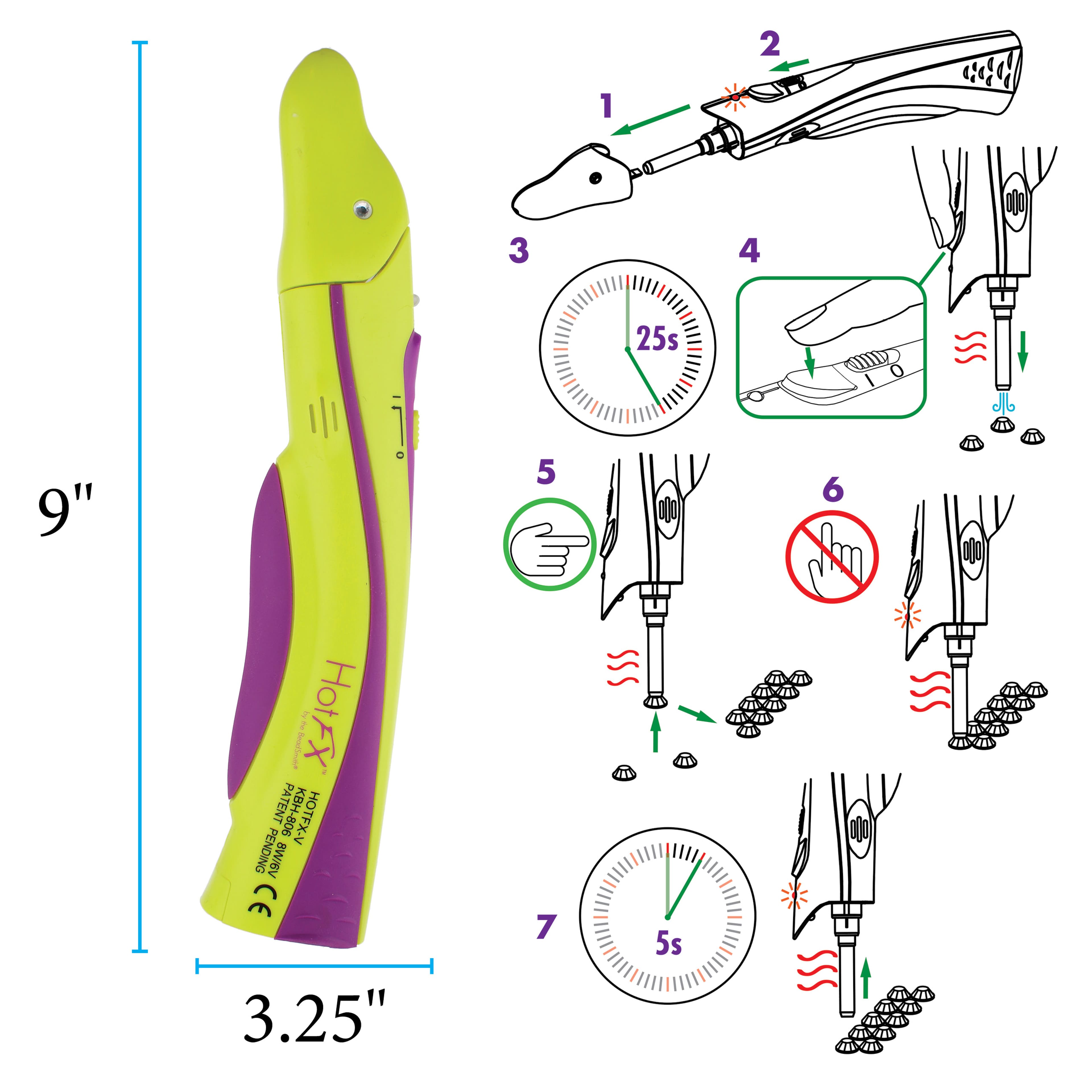 The Beadsmith&#xAE; Hot FX&#x2122; Cordless Vacuum Hotfix Applicator