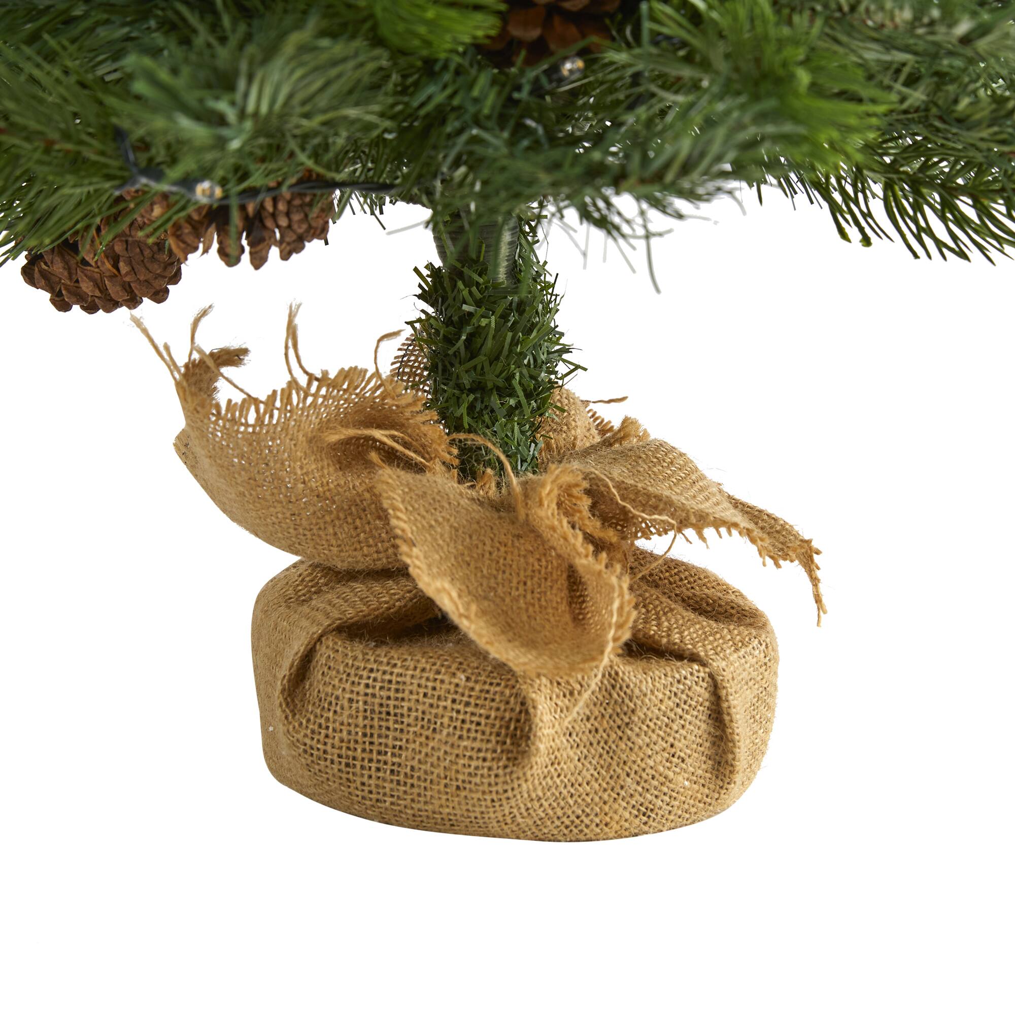 3ft. Pre-Lit Fraser Fir Natural Look Artificial Christmas Tree with Clear LED Light 
