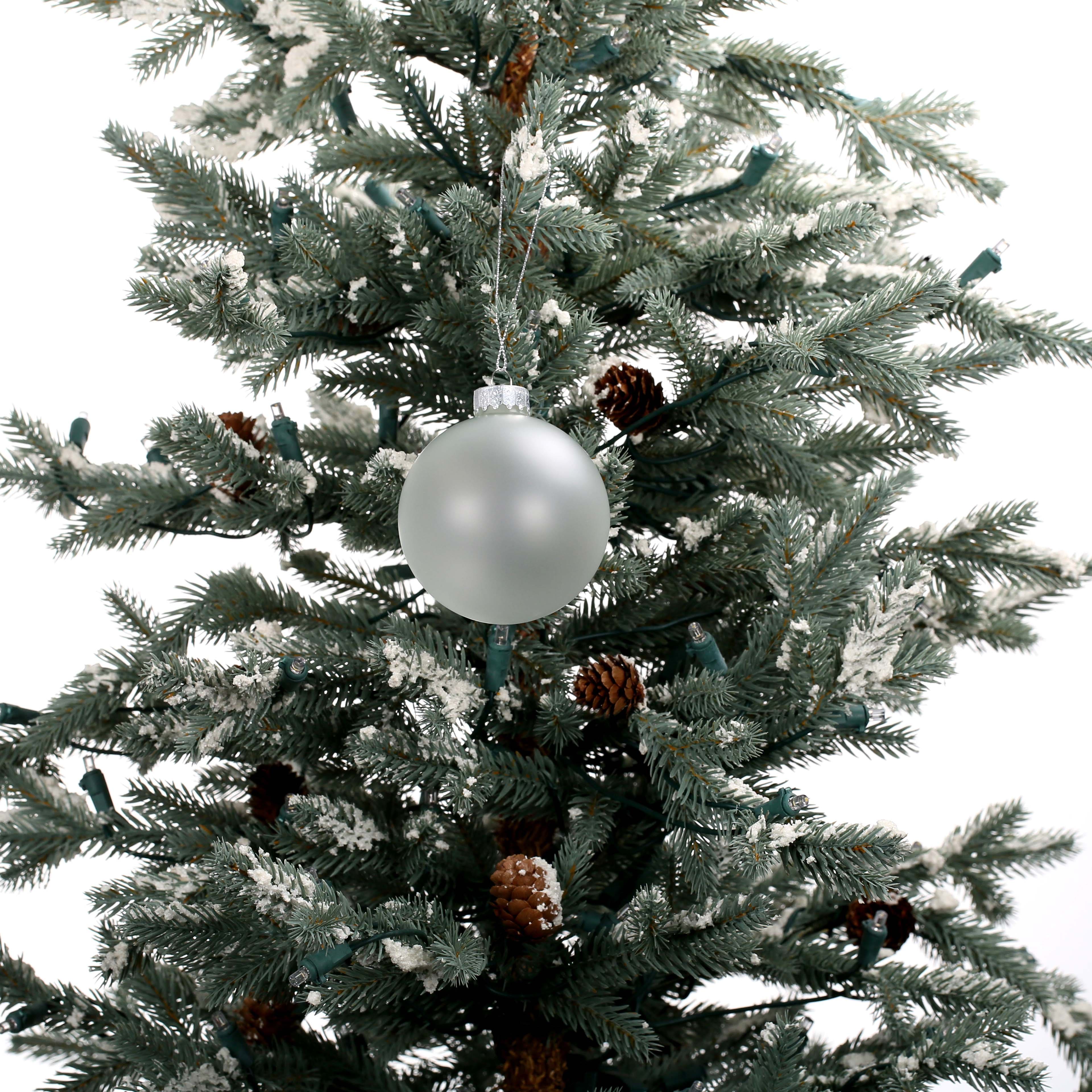 6 Pack 3&#x22; Frosted Glass Ball Ornaments by Ashland&#xAE;