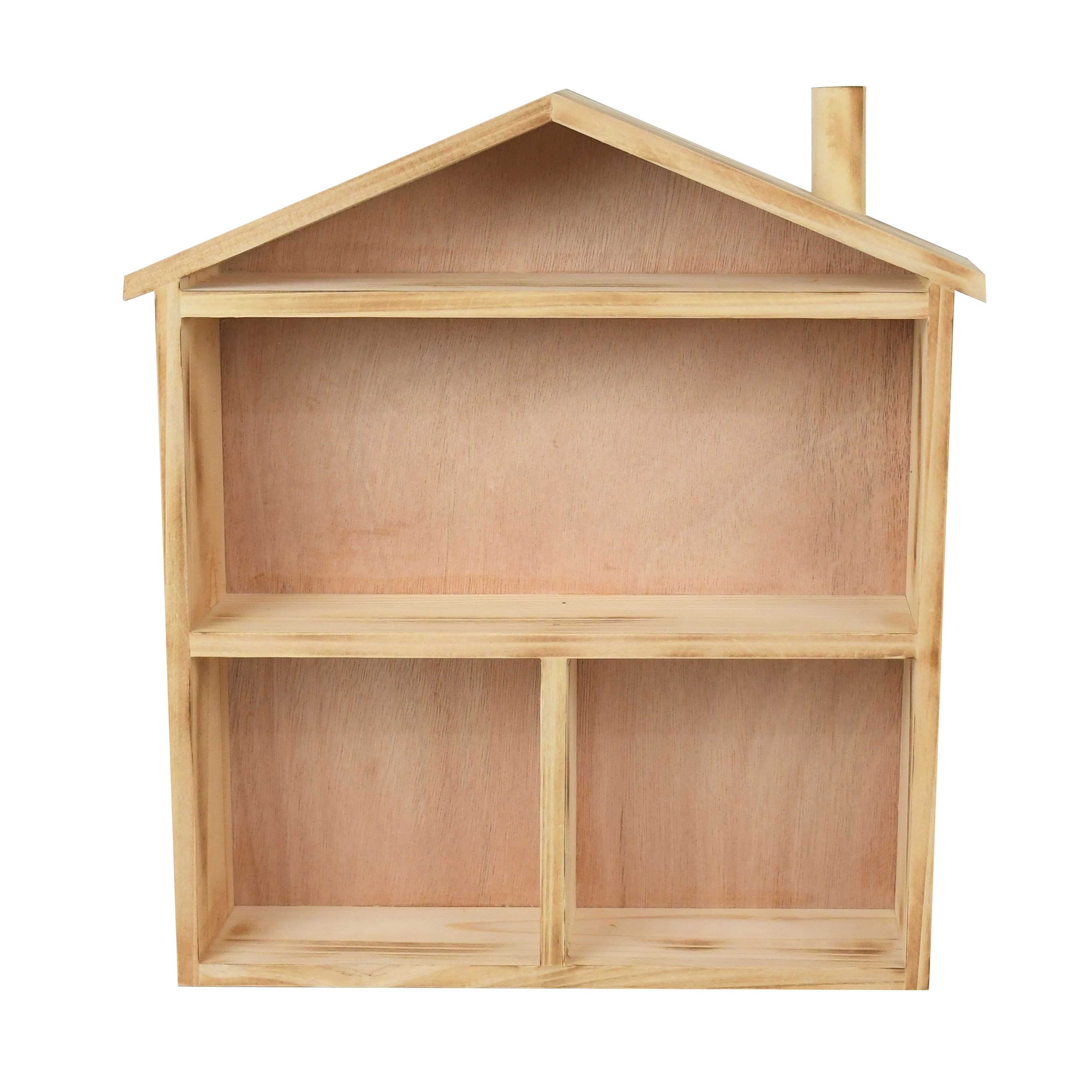 12.75&#x22; Natural Wood House Tabletop Cubby by Ashland&#xAE;