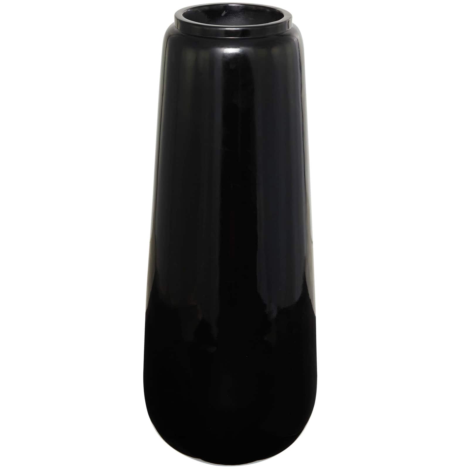 40" Black Modern Vase