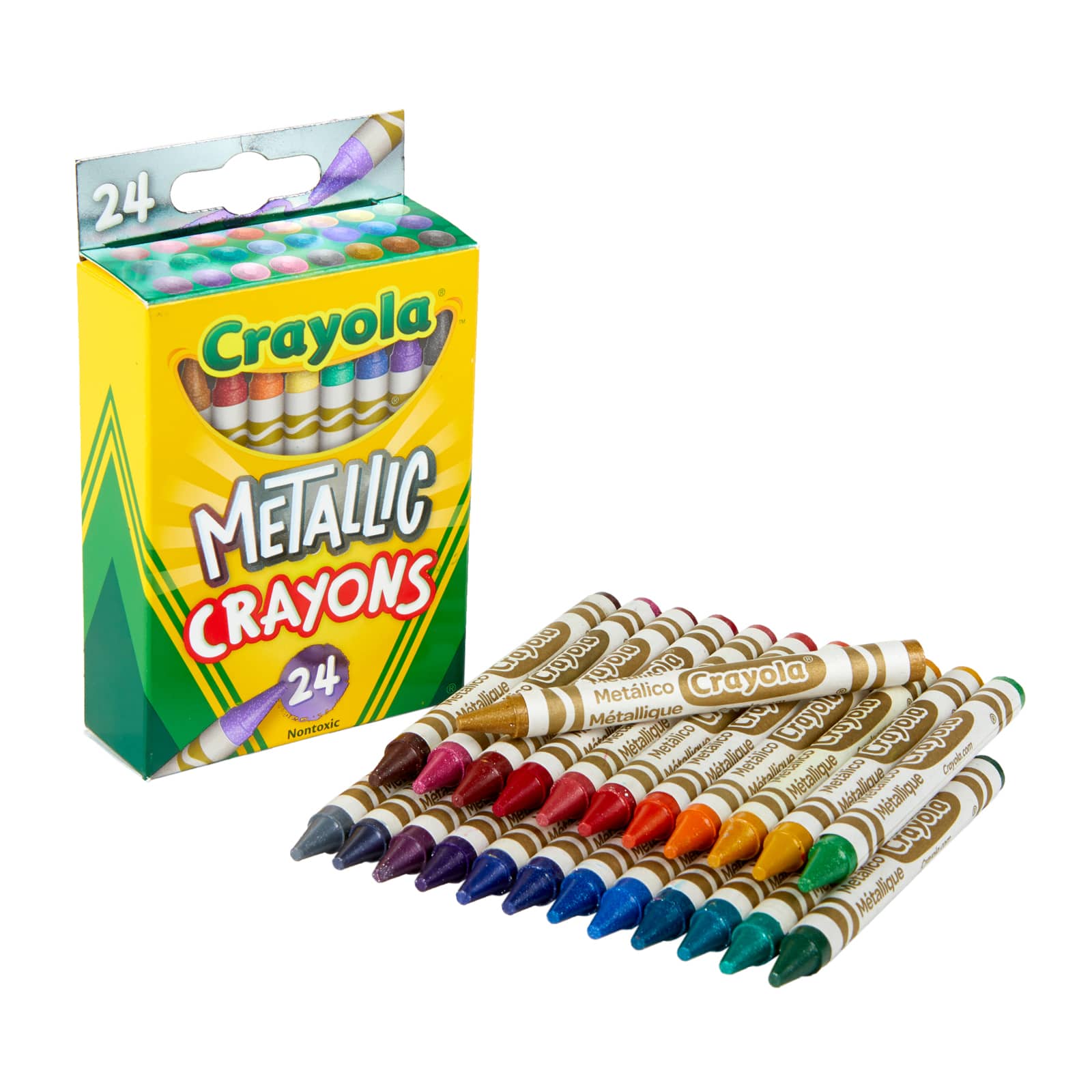 Crayola Metallic Crayons Pack Of 24 Crayons - Office Depot