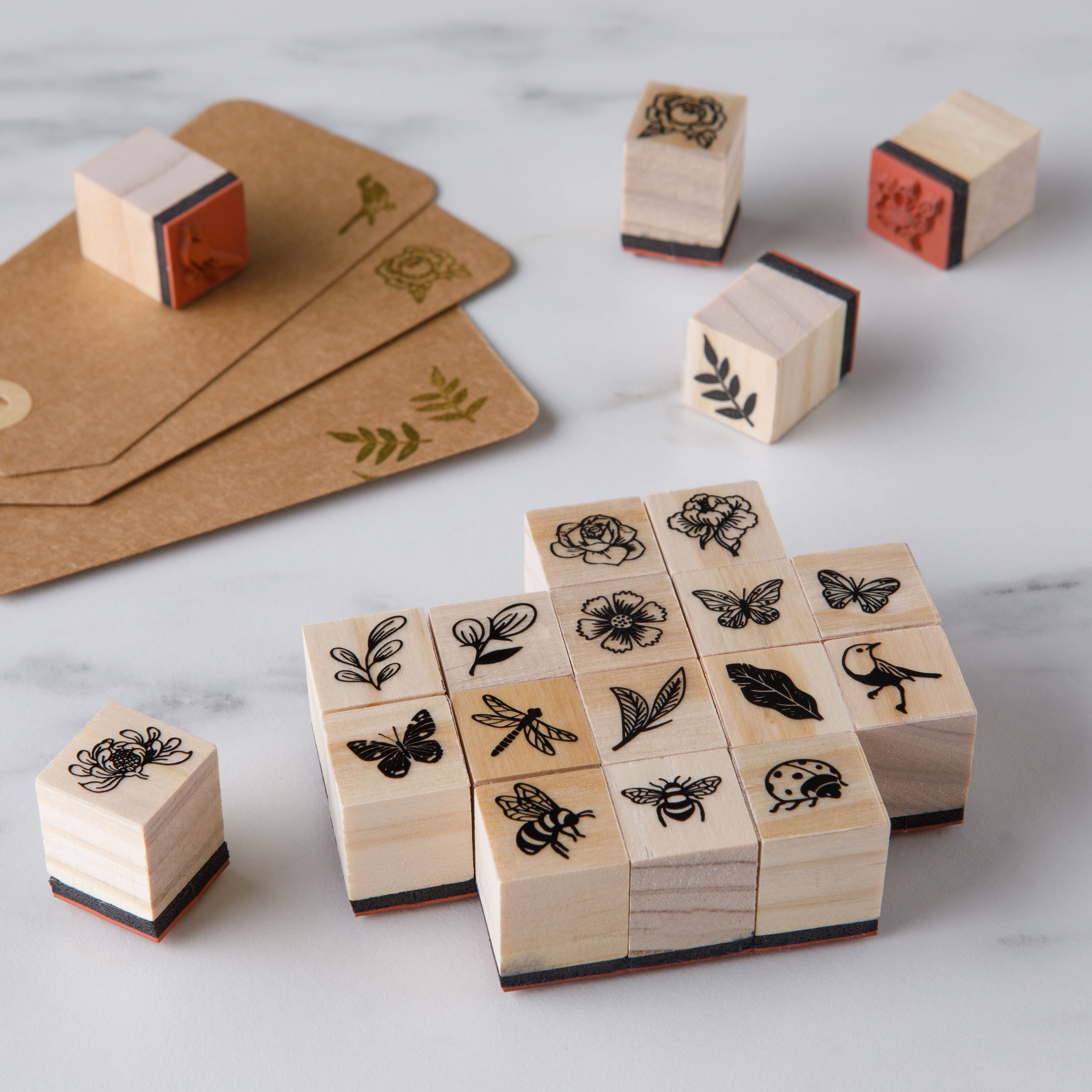 Bugs &#x26; Flowers Wood Stamp Set by Recollections&#xAE;