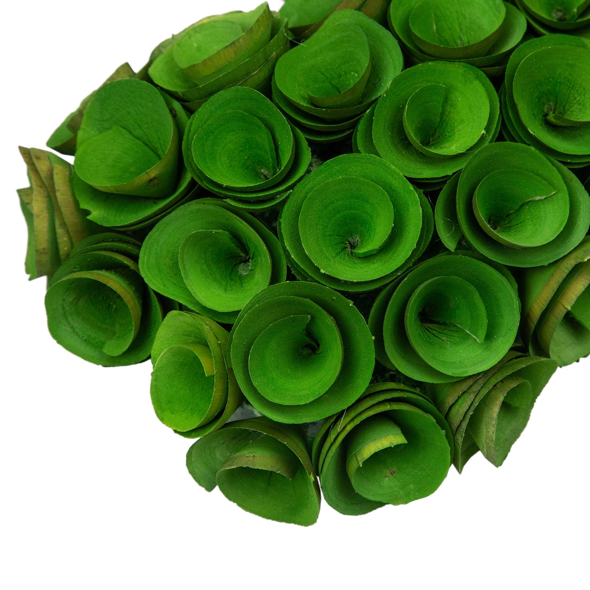 14.5" Green Four Leaf Clover Wood Floral Decoration