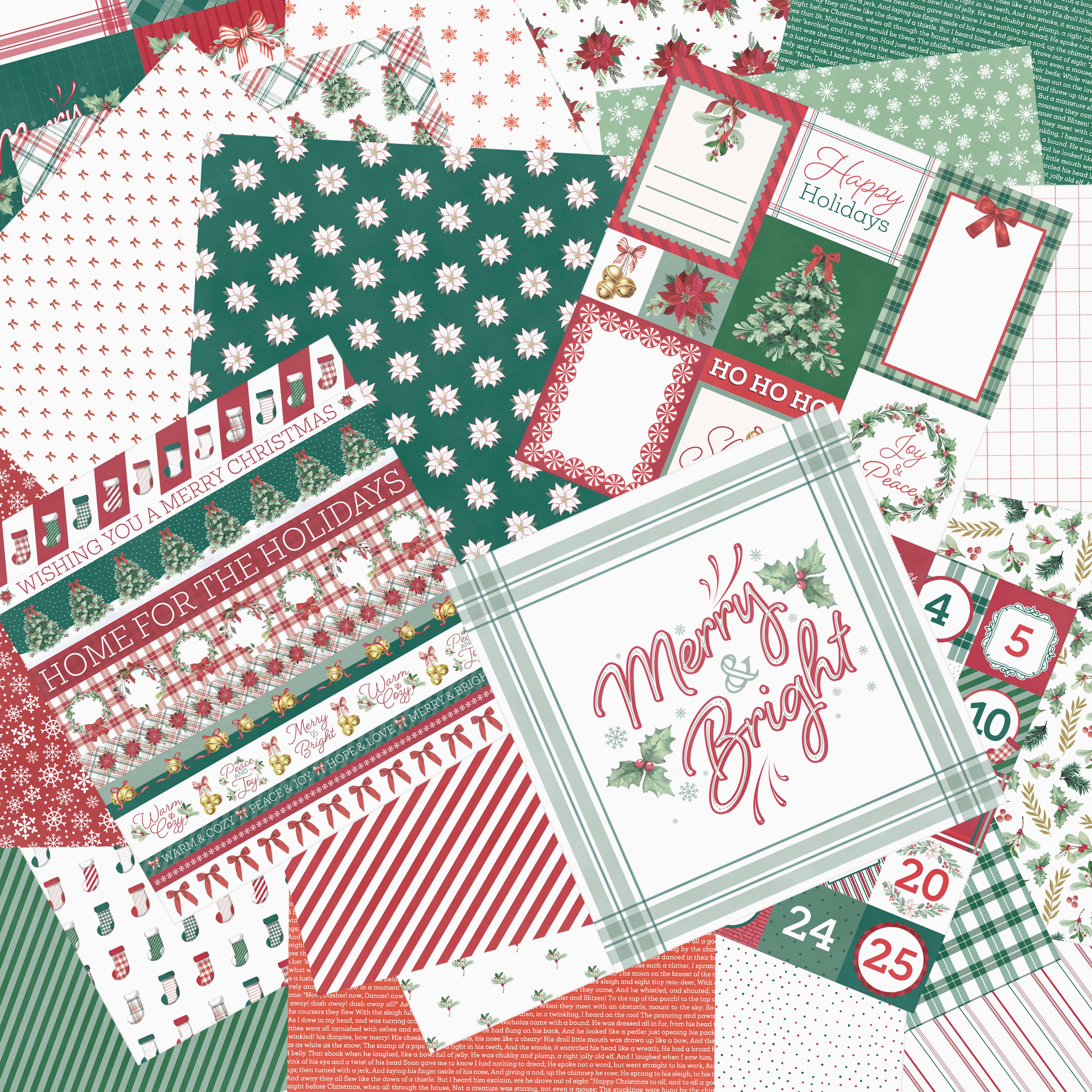 6&#x22; x 6&#x22; Night Before Christmas Double-Sided Paper Pad by Recollections&#x2122;, 24 Sheets