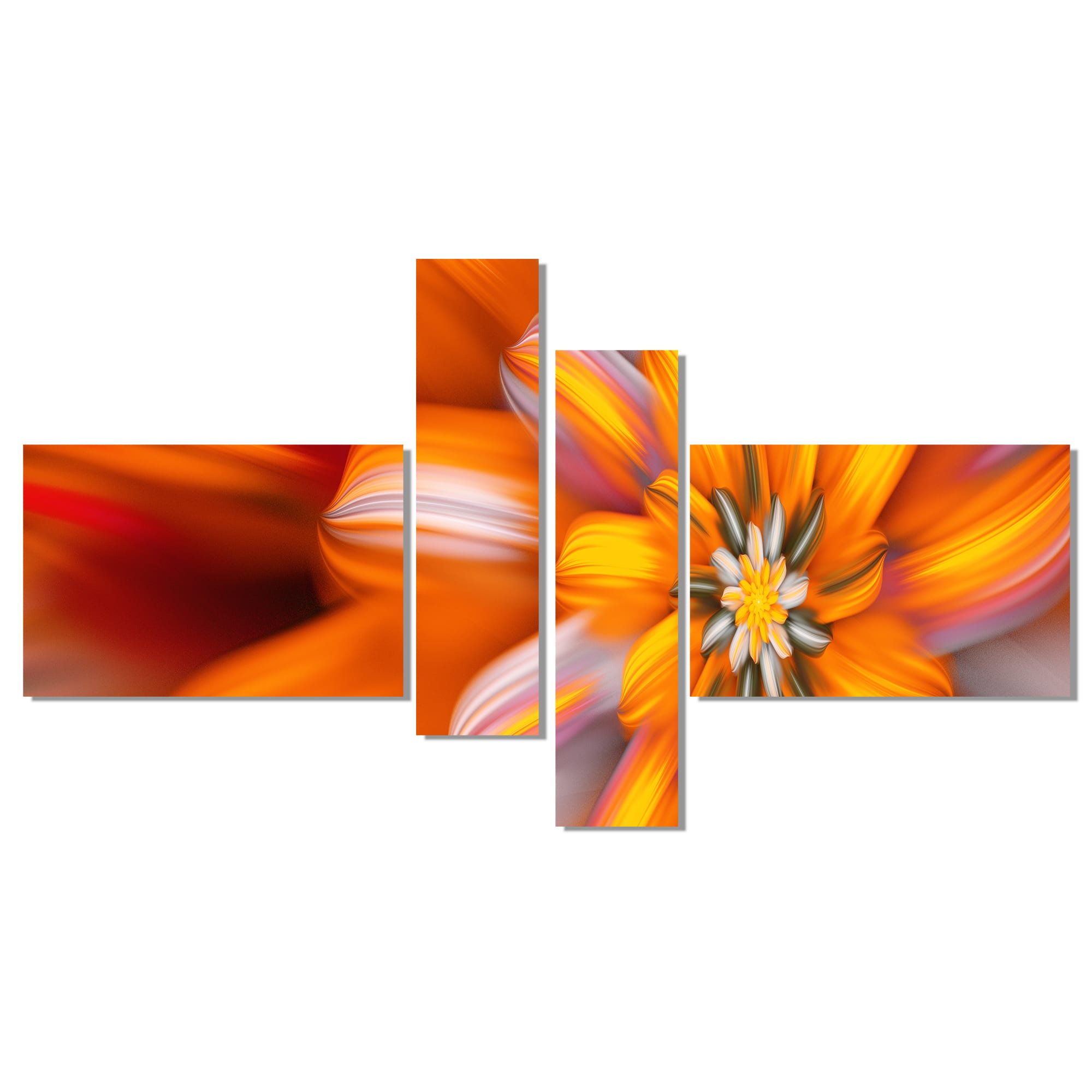 Designart - Massive Orange Fractal Flower