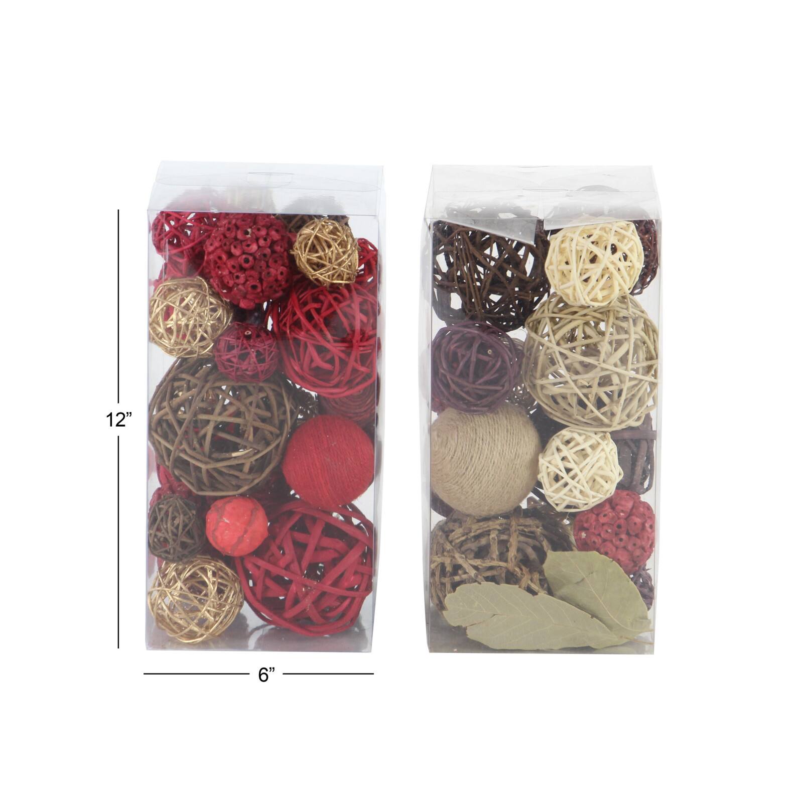 Multicolor Dried Floral Country Orb Vase Filler, 2ct.