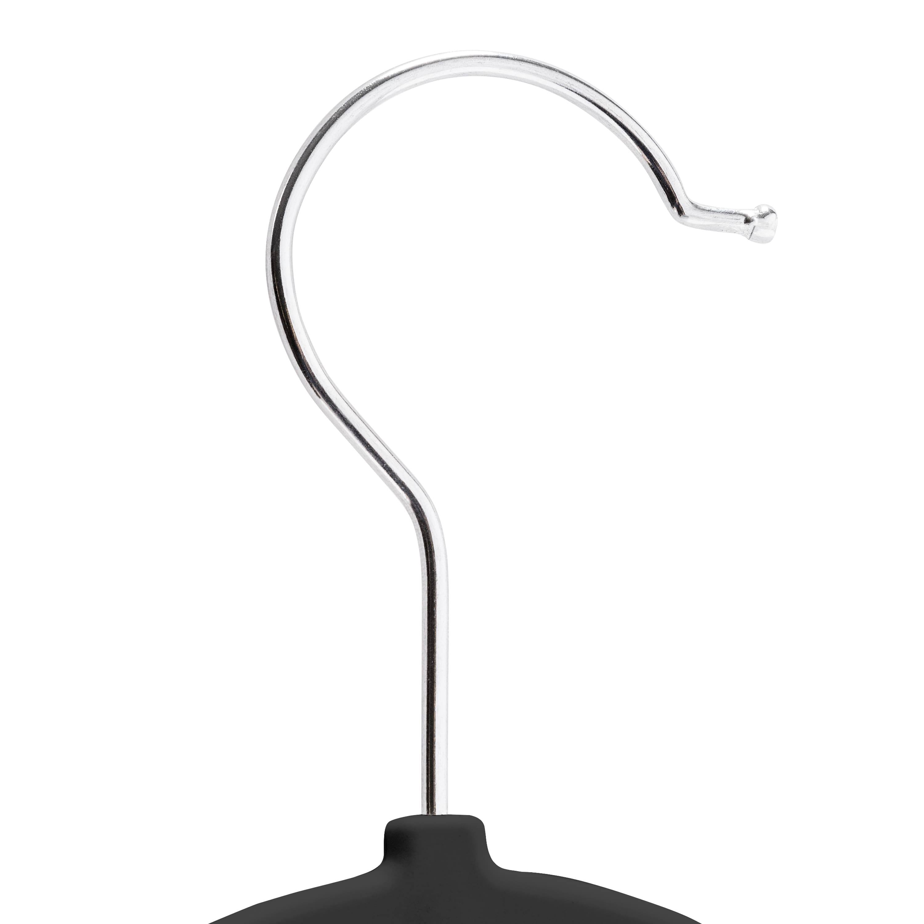 Honey Can Do Black Slim Profile Rubber Hangers, 30ct.