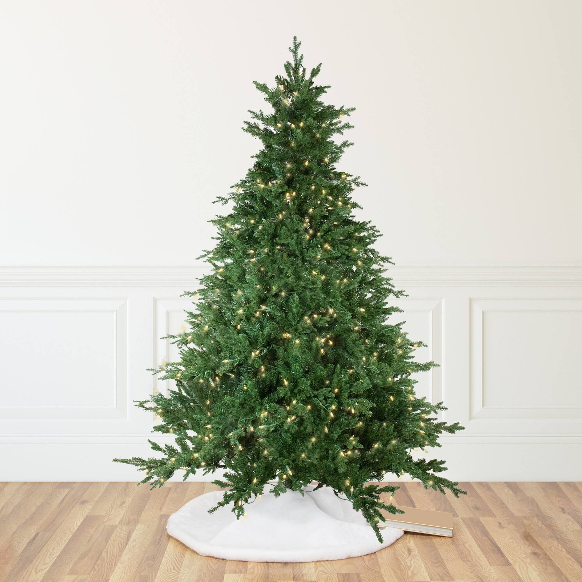 7.5ft. Pre-Lit Real Touch&#x2122;&#xFE0F; Minnesota Balsam Fir Artificial Christmas Tree, Warm White LED Lights