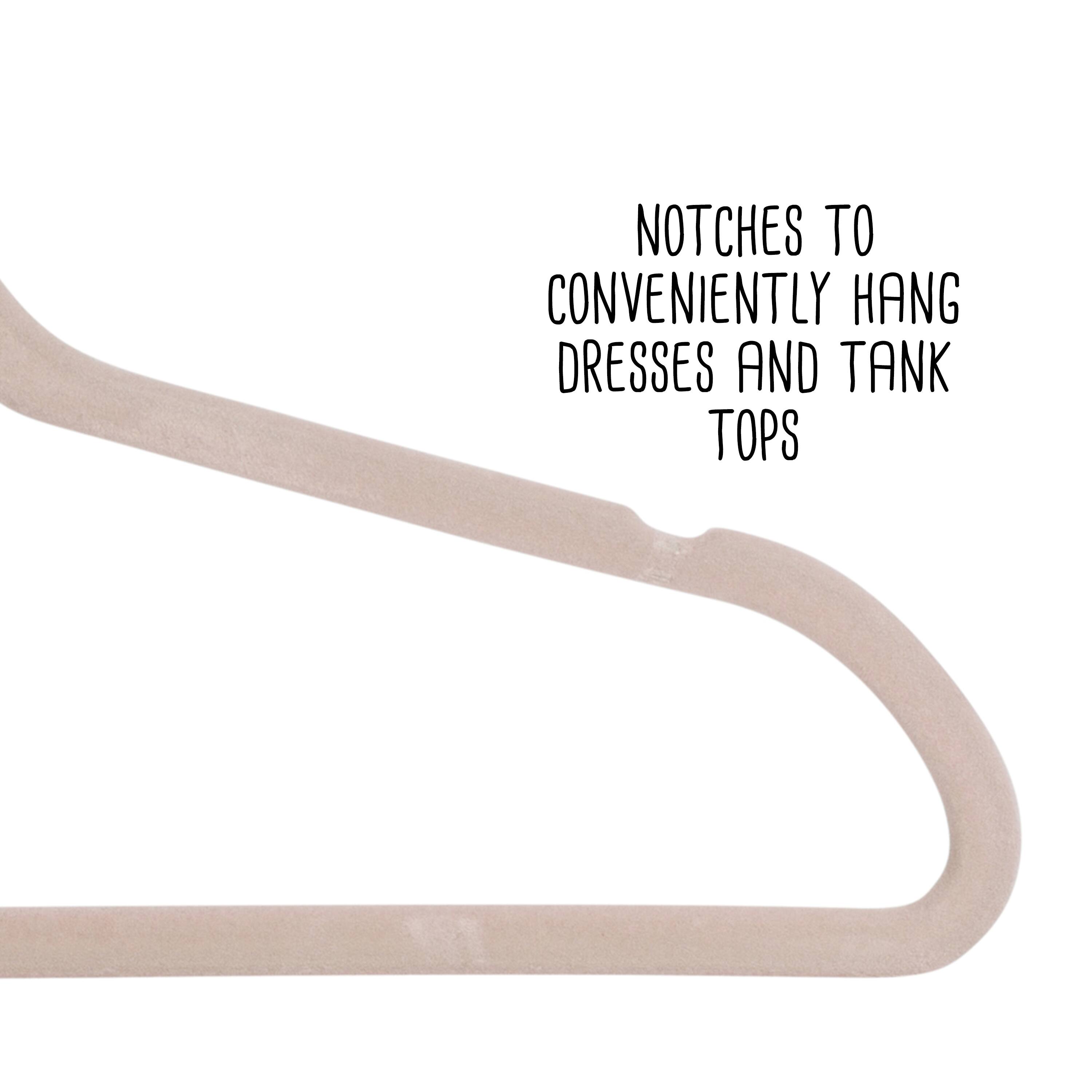 Honey Can Do Dusty Pink Slim-Profile Non-Slip Velvet Hangers