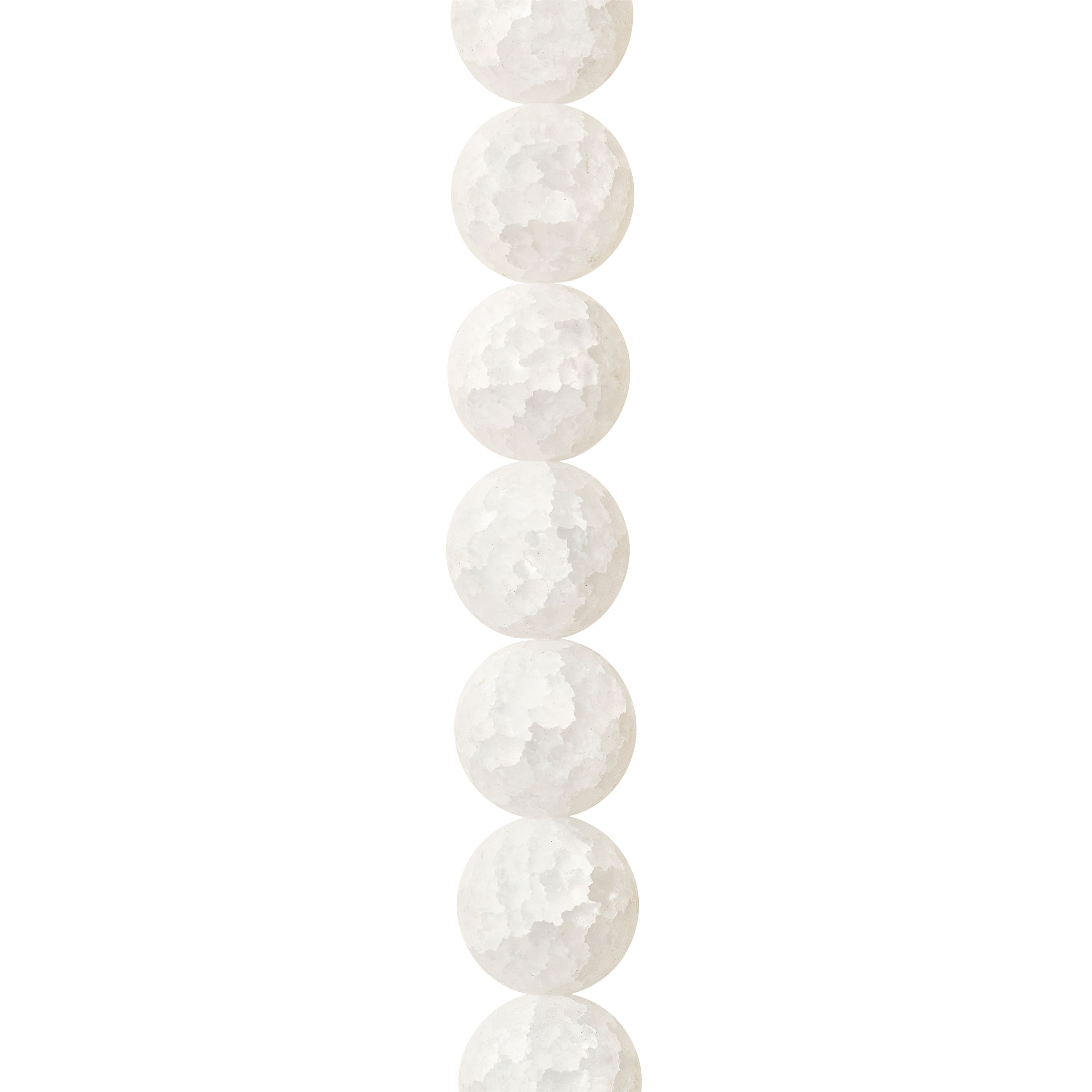 White Stone Round Beads, 12mm by Bead Landing™