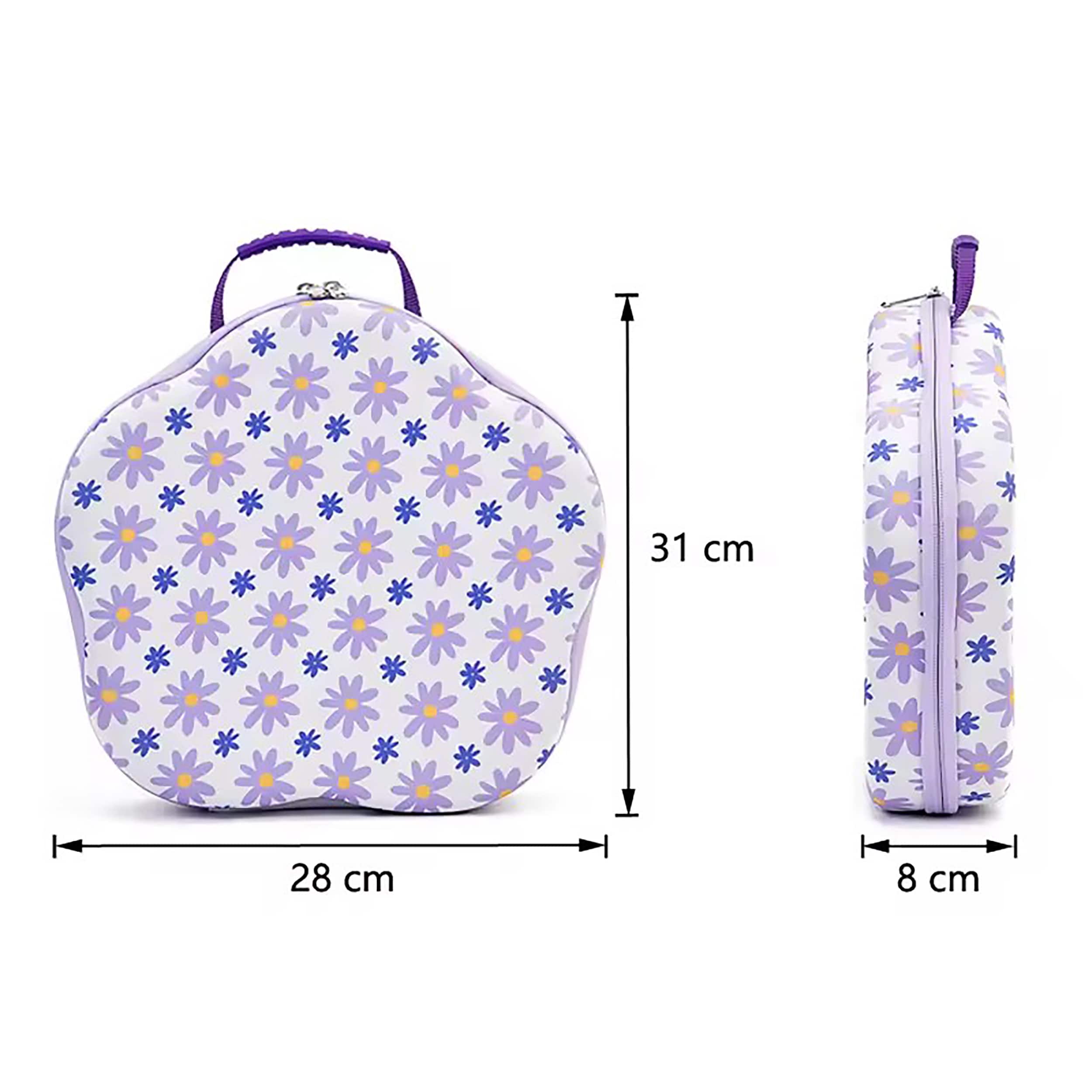 Sparkly Selections Flower Diamond Storage Case with 70 Bottles