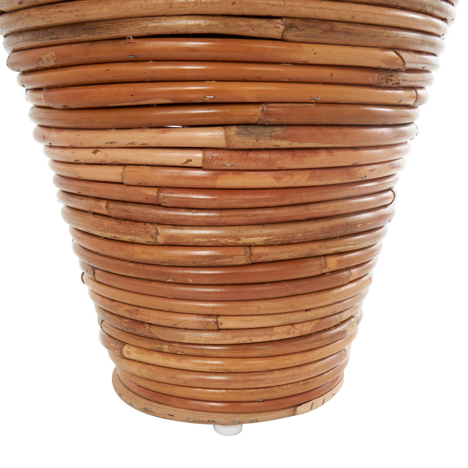 37" Brown Rattan Handmade Tall Wrapped Vase