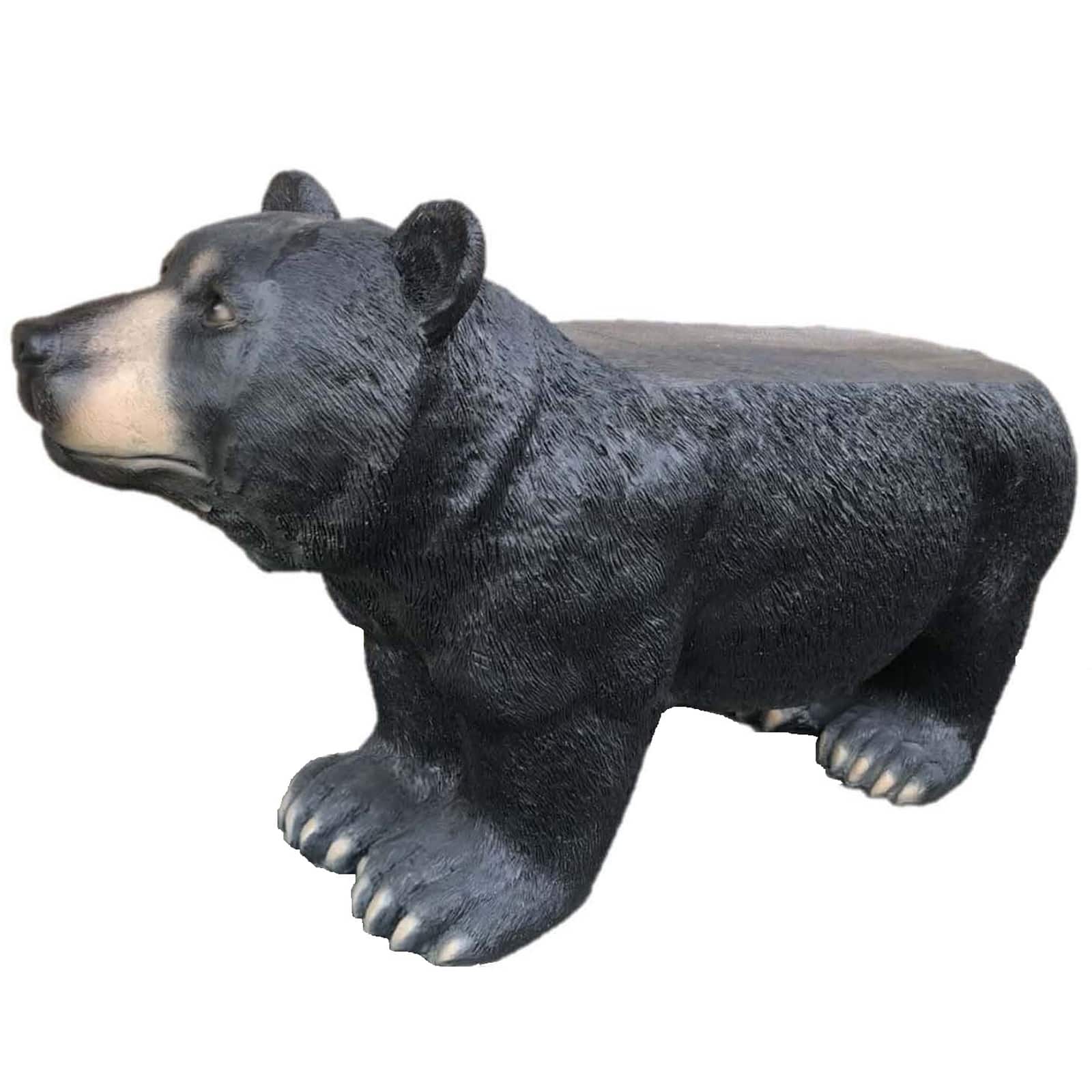 Santa's Workshop 32" Black Bear Bench