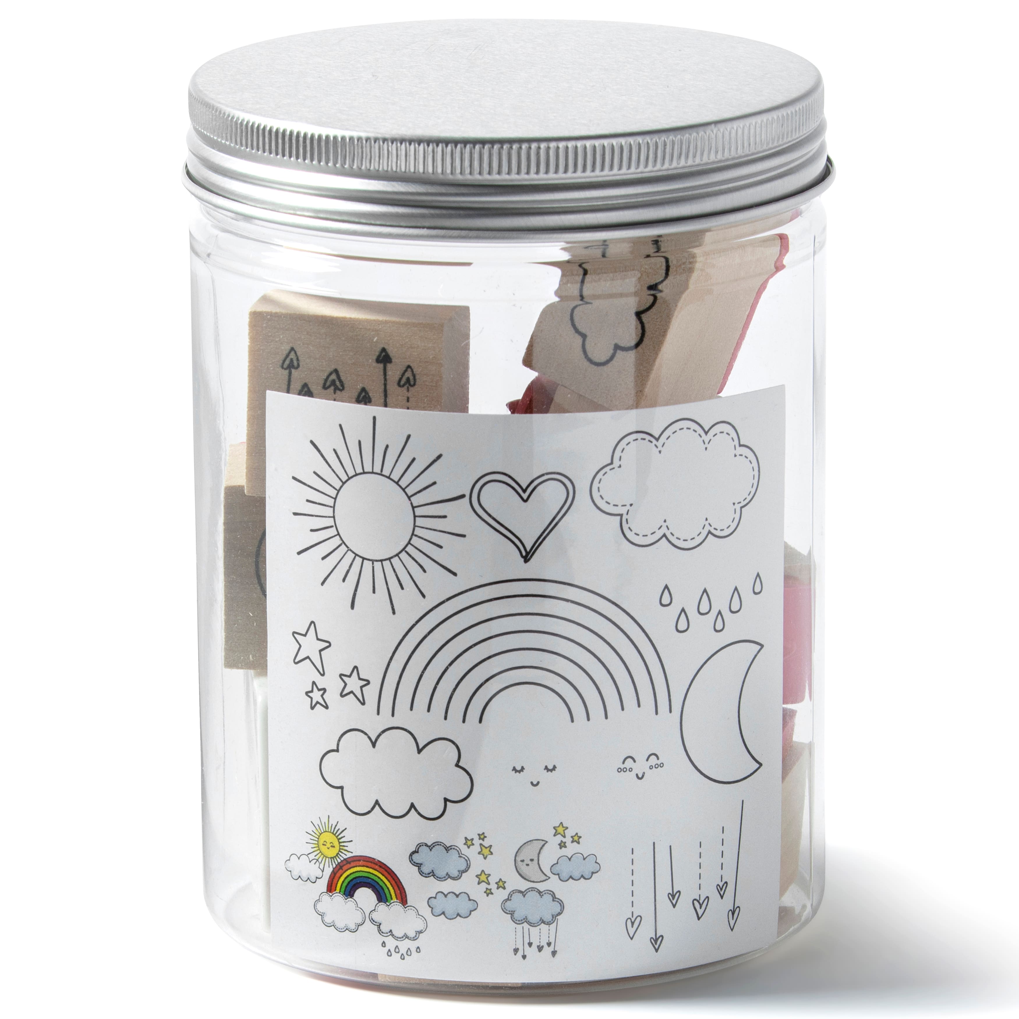 Rainbow Wood Stamp Jar Set by Recollections&#x2122;