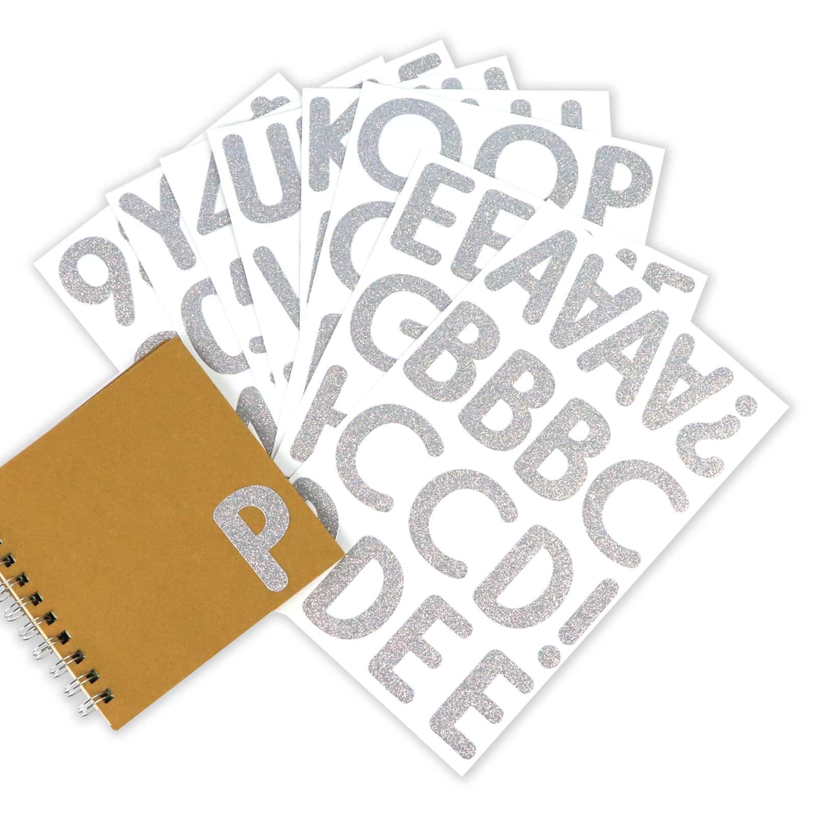 2.25&#x22; Silver Glitter Alphabet Stickers by Recollections&#x2122; 