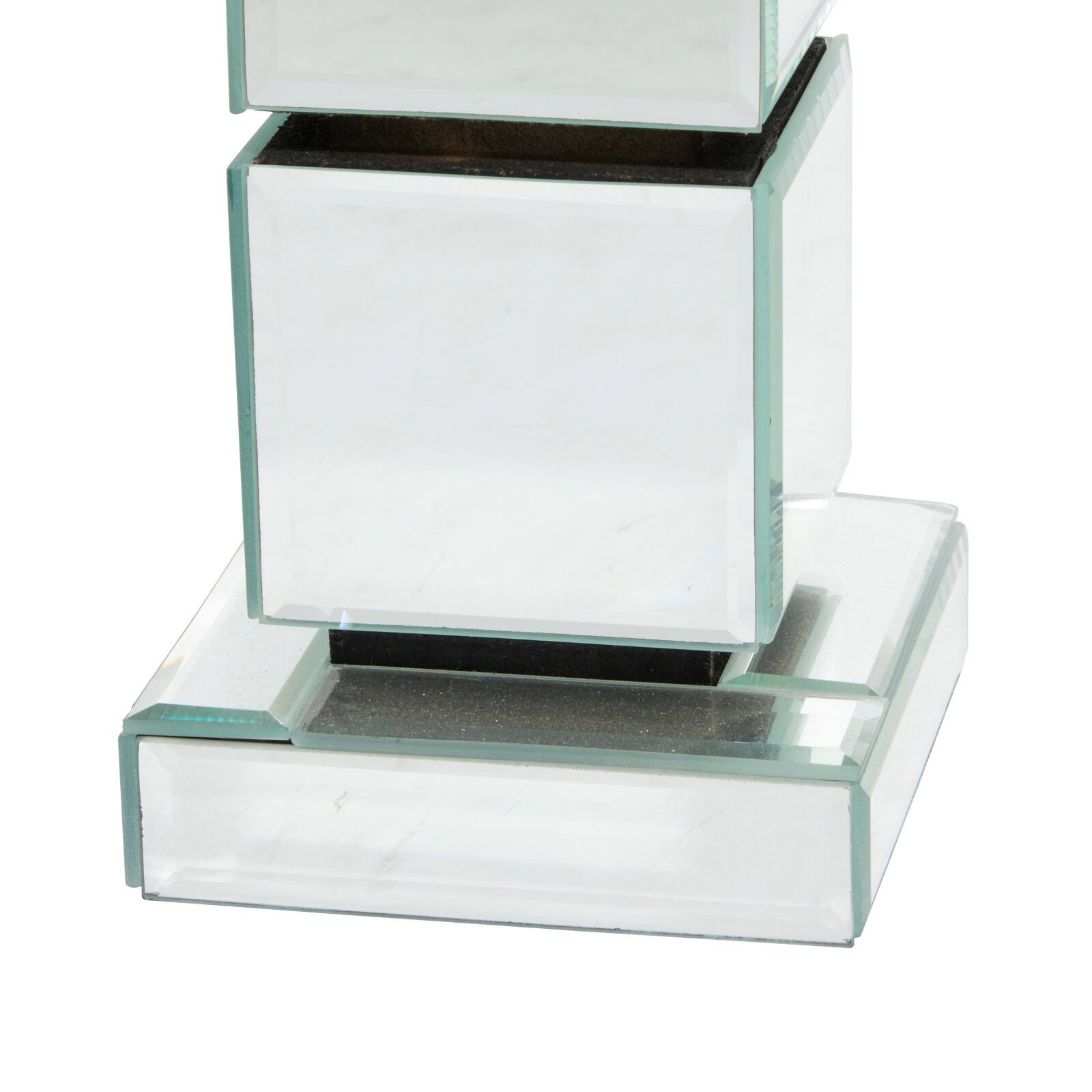 10" Clear Reflective Mirror Glam Candlestick Holder