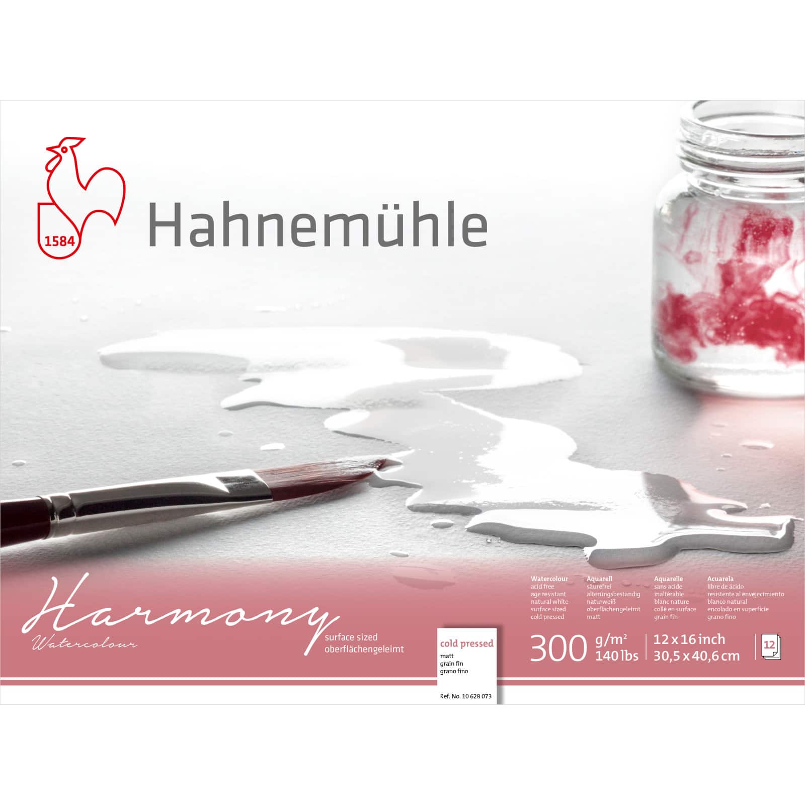 Hahnemühle Harmony Cold-Pressed Watercolor Paper Pad, 12 Sheets