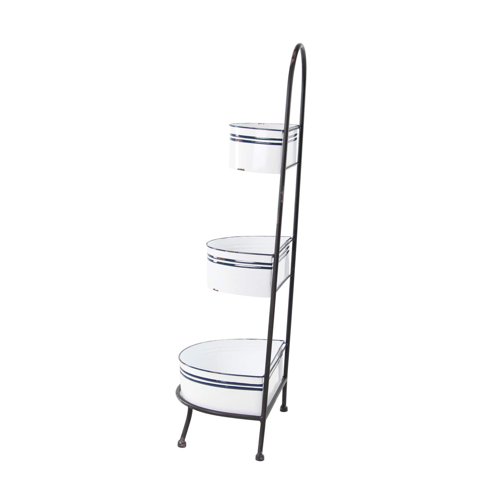 White Iron Farmhouse Display Shelving Unit