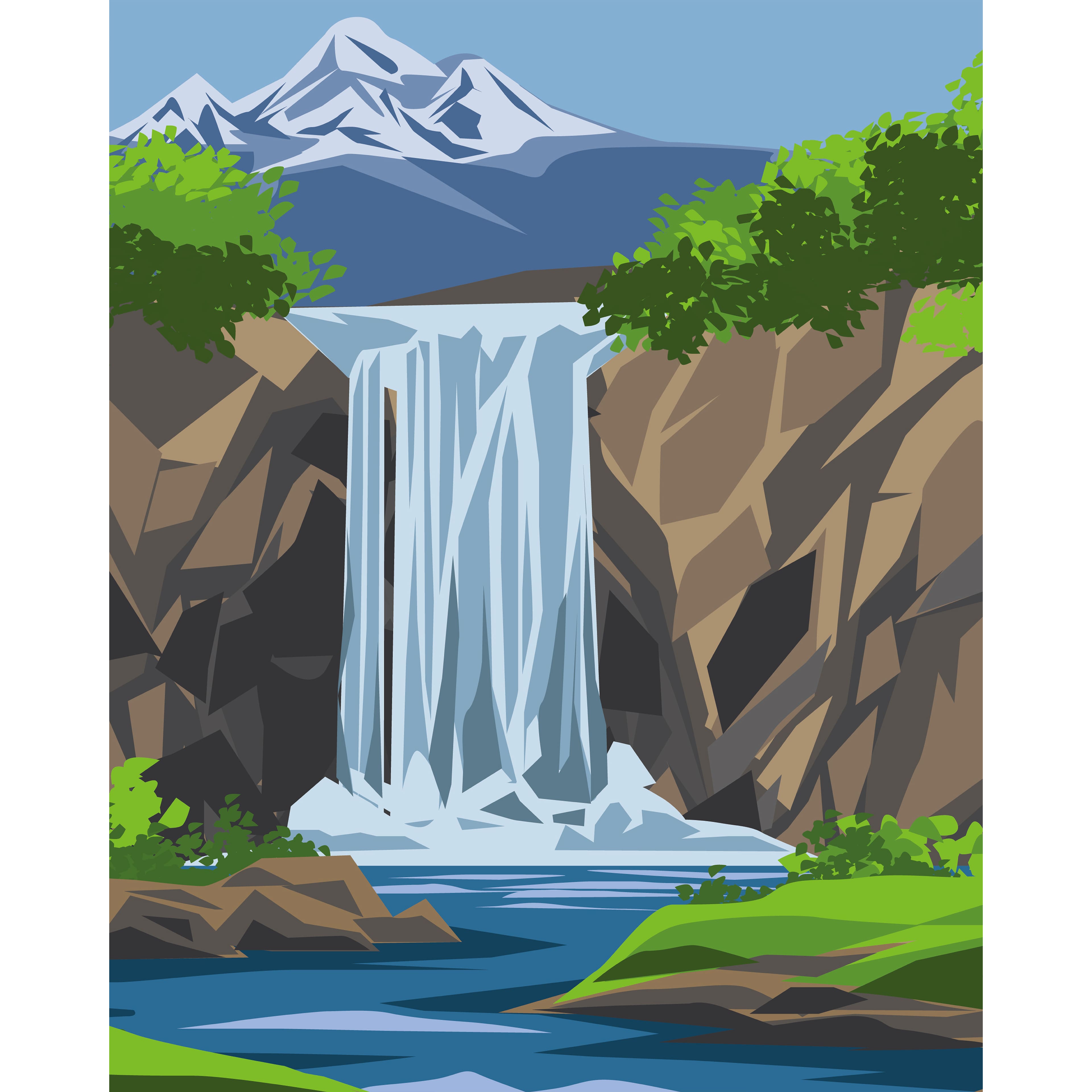 8" x 10" Waterfall Canvas Painting Kit by Craft Smart®