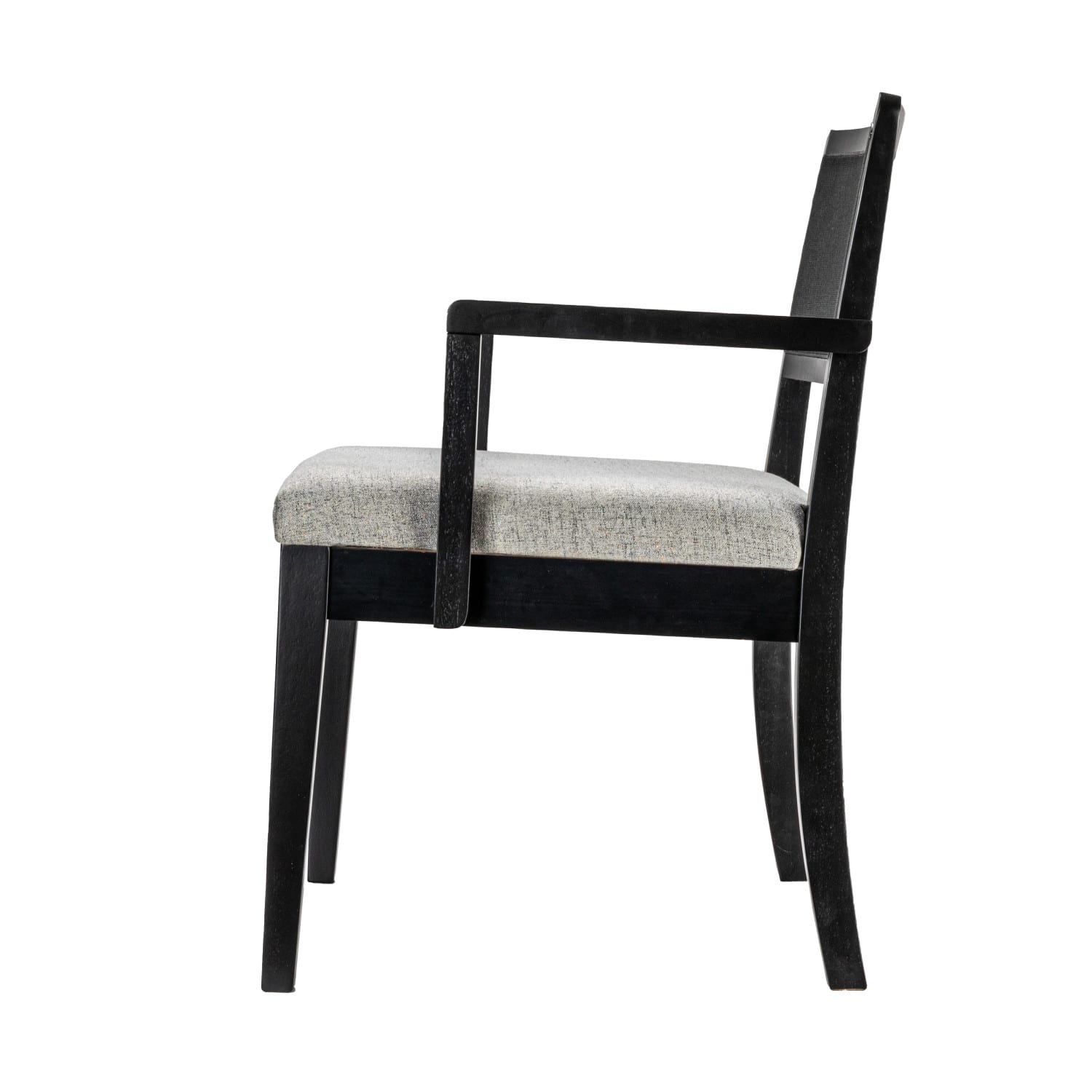 Hello Honey® 2.5ft. Crawford Mid-Century Modern Solid Wood Black Arm Chair