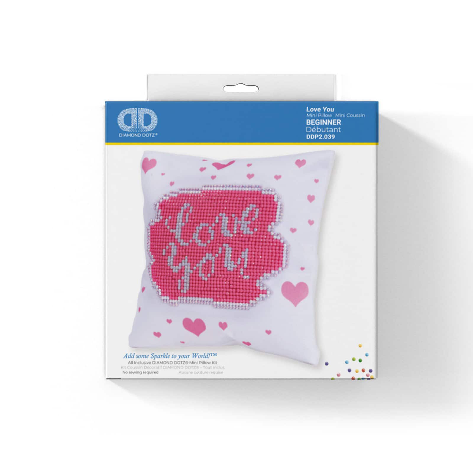 Diamond Dotz&#xAE; Love You Diamond Painting Mini Pillow Artwork Kit