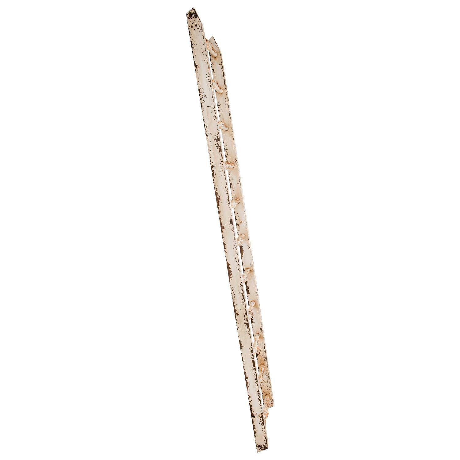 6ft. Distressed White Decorative Wood Ladder